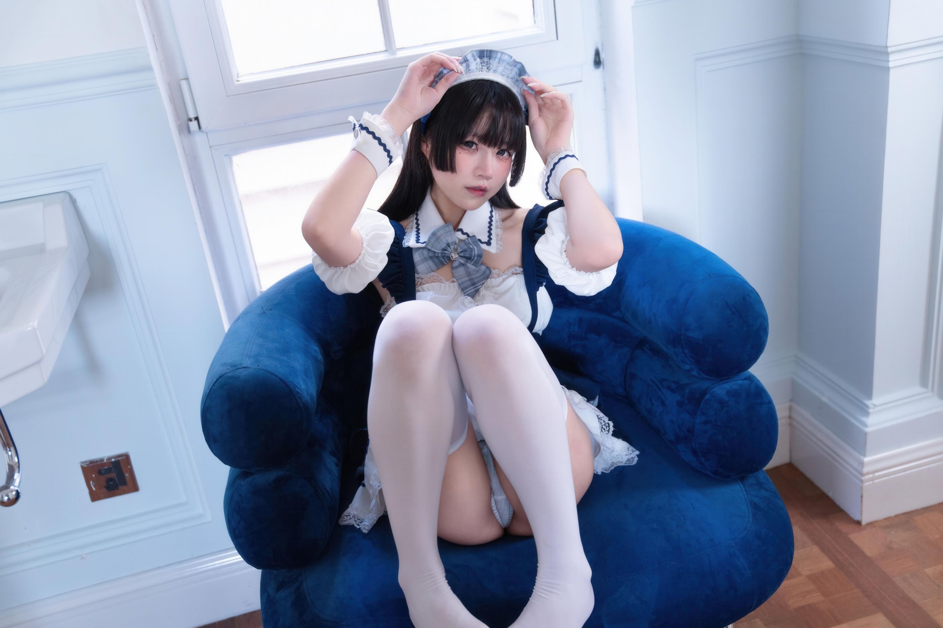 '[cosplay] 清水凪 - Chủ đề phục vụ người hầu: Không khí người hầu ngọt ngào với tất trắng, cảm giác trong sáng dễ thương tràn đầy 68P'