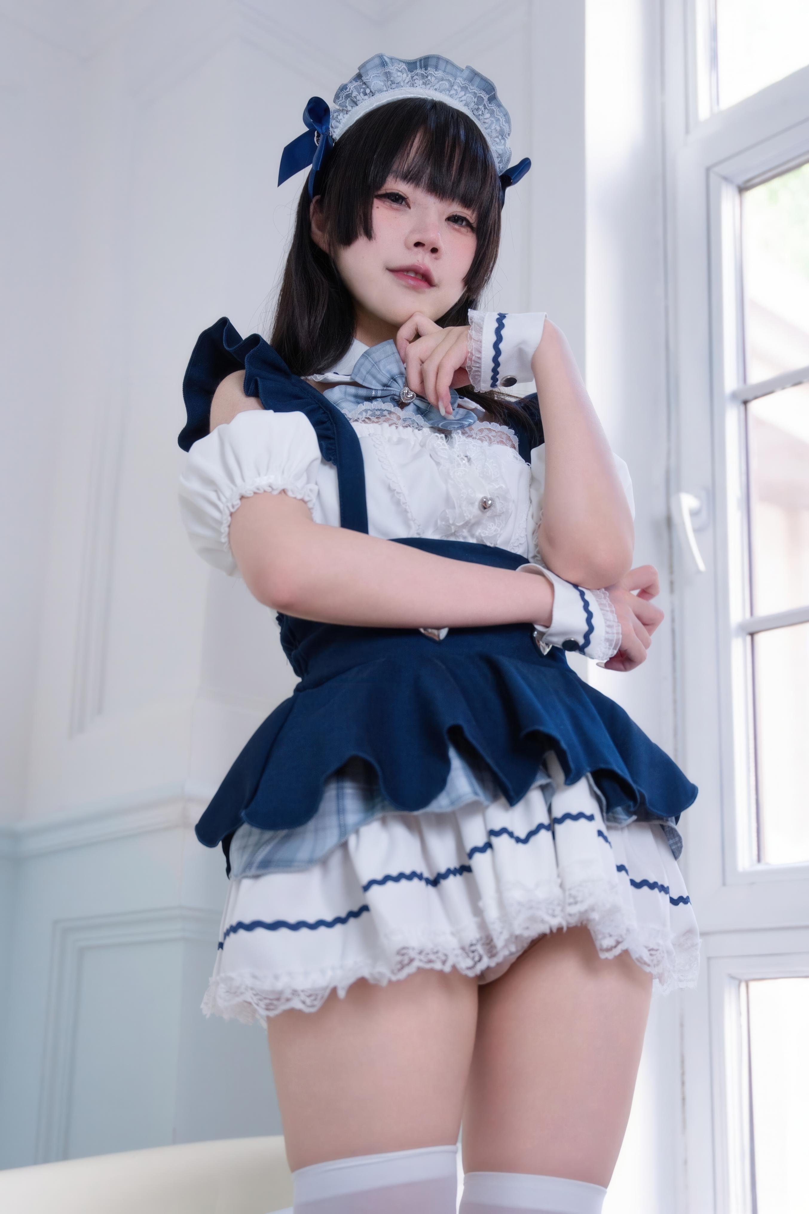 '[cosplay] 清水凪 - Chủ đề phục vụ người hầu: Không khí người hầu ngọt ngào với tất trắng, cảm giác trong sáng dễ thương tràn đầy 68P'