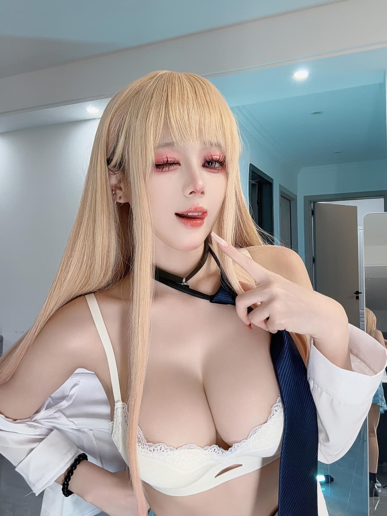 [costume hóa trang] 九言 - 喜多川海梦: Chuyển đổi giữa đồng phục JK và nội y, độ tái hiện ngọt ngào và gợi cảm, đường cong ngực đẹp mắt 58P5V