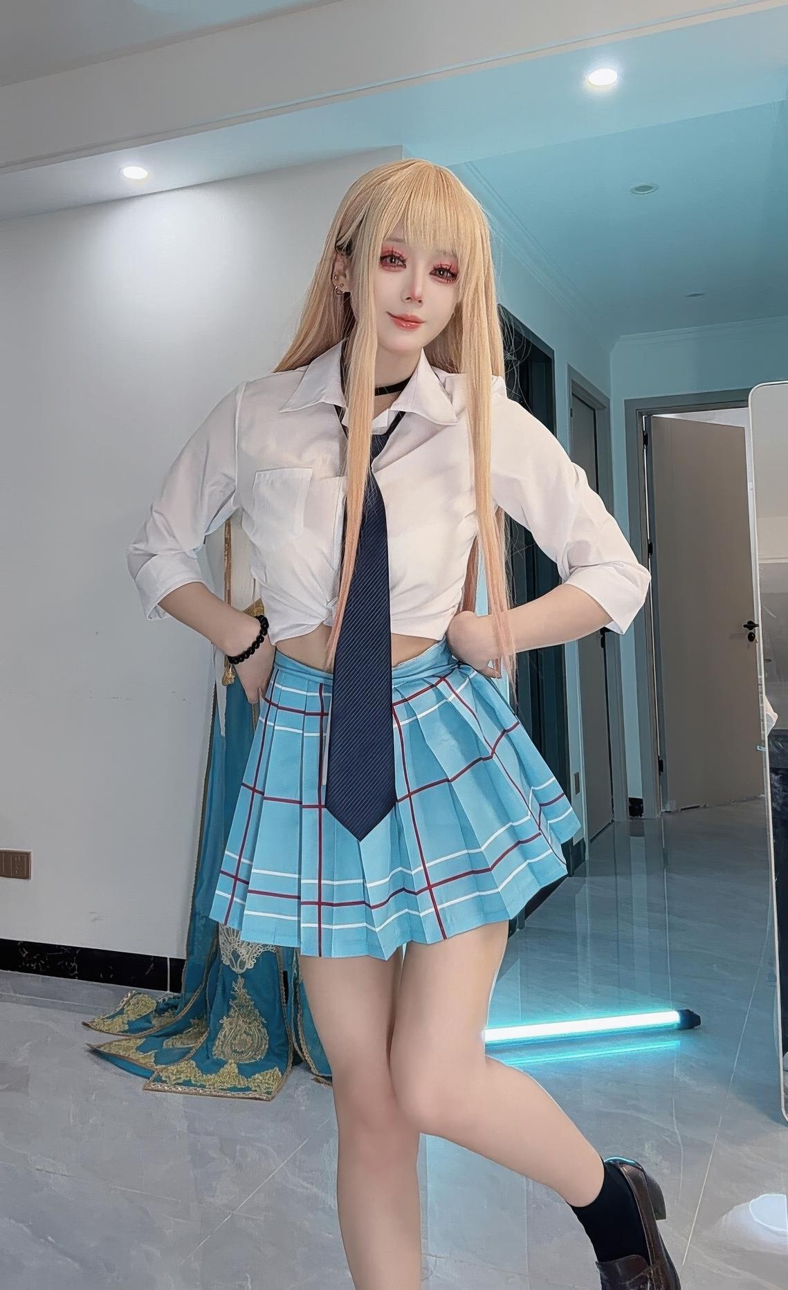 [costume hóa trang] 九言 - 喜多川海梦: Chuyển đổi giữa đồng phục JK và nội y, độ tái hiện ngọt ngào và gợi cảm, đường cong ngực đẹp mắt 58P5V