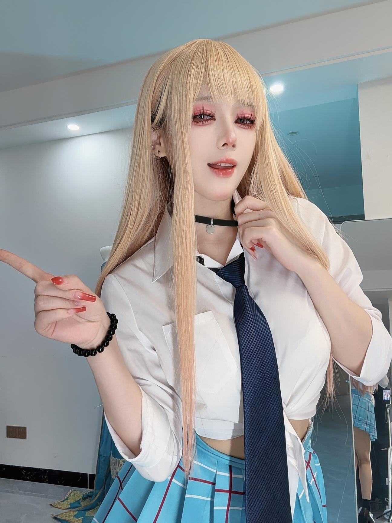 [costume hóa trang] 九言 - 喜多川海梦: Chuyển đổi giữa đồng phục JK và nội y, độ tái hiện ngọt ngào và gợi cảm, đường cong ngực đẹp mắt 58P5V