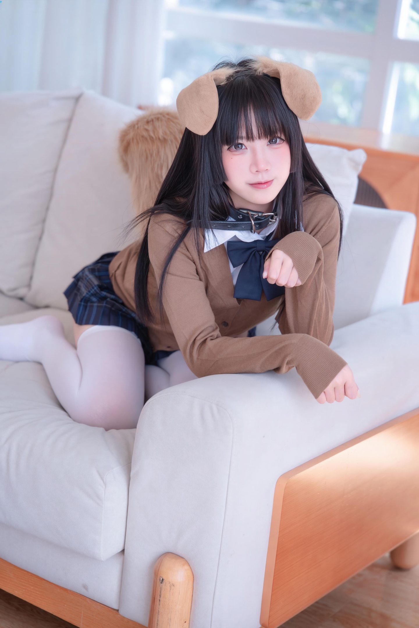 [costume play] 清水凪 - 小凪汪汪：JK制服搭配白絲的甜美氛圍 可愛元氣感十足 56P