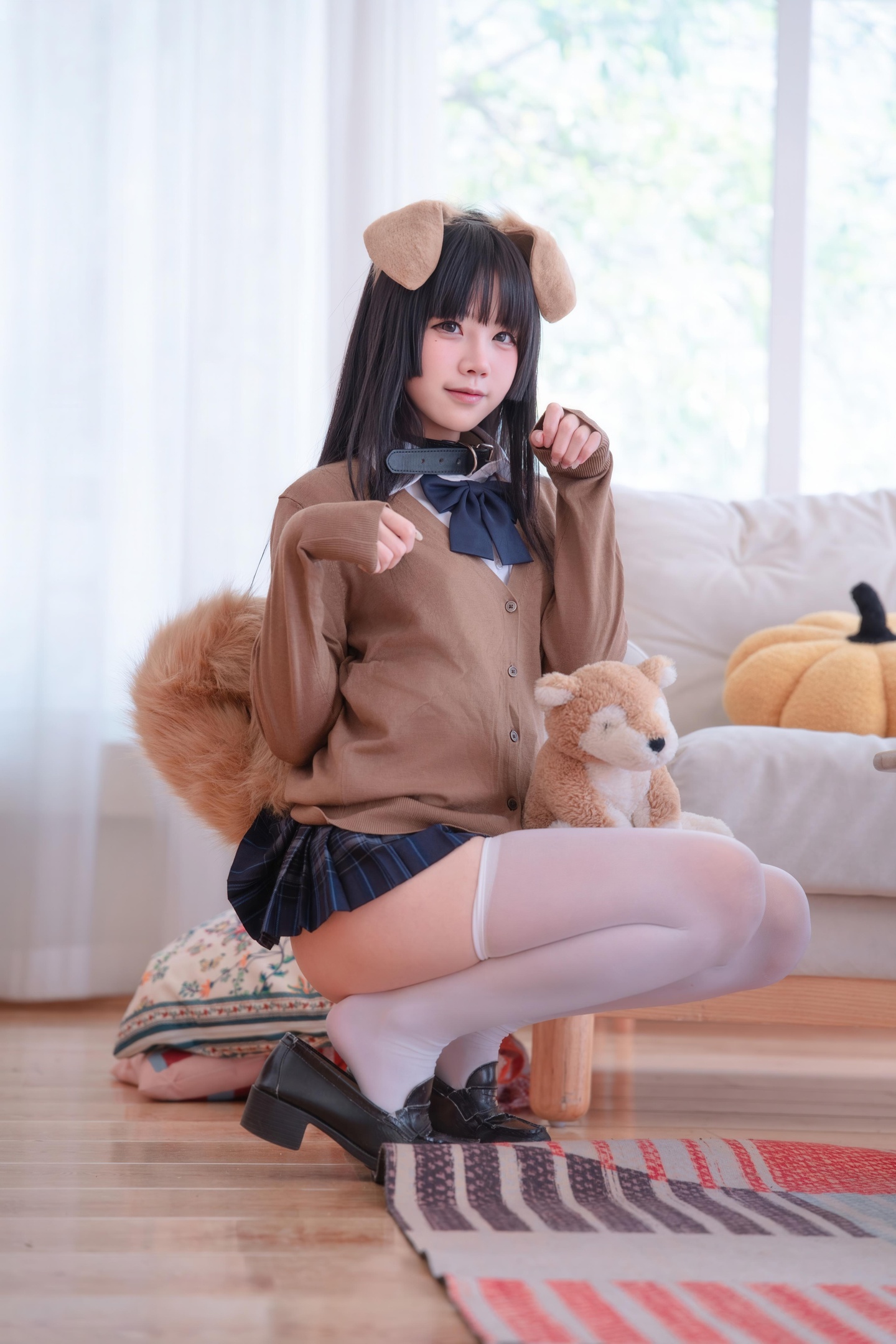 [có cosplay] 清水凪 - 小凪汪汪: Không khí ngọt ngào với đồng phục JK và tất trắng, dễ thương và tràn đầy sức sống 56P