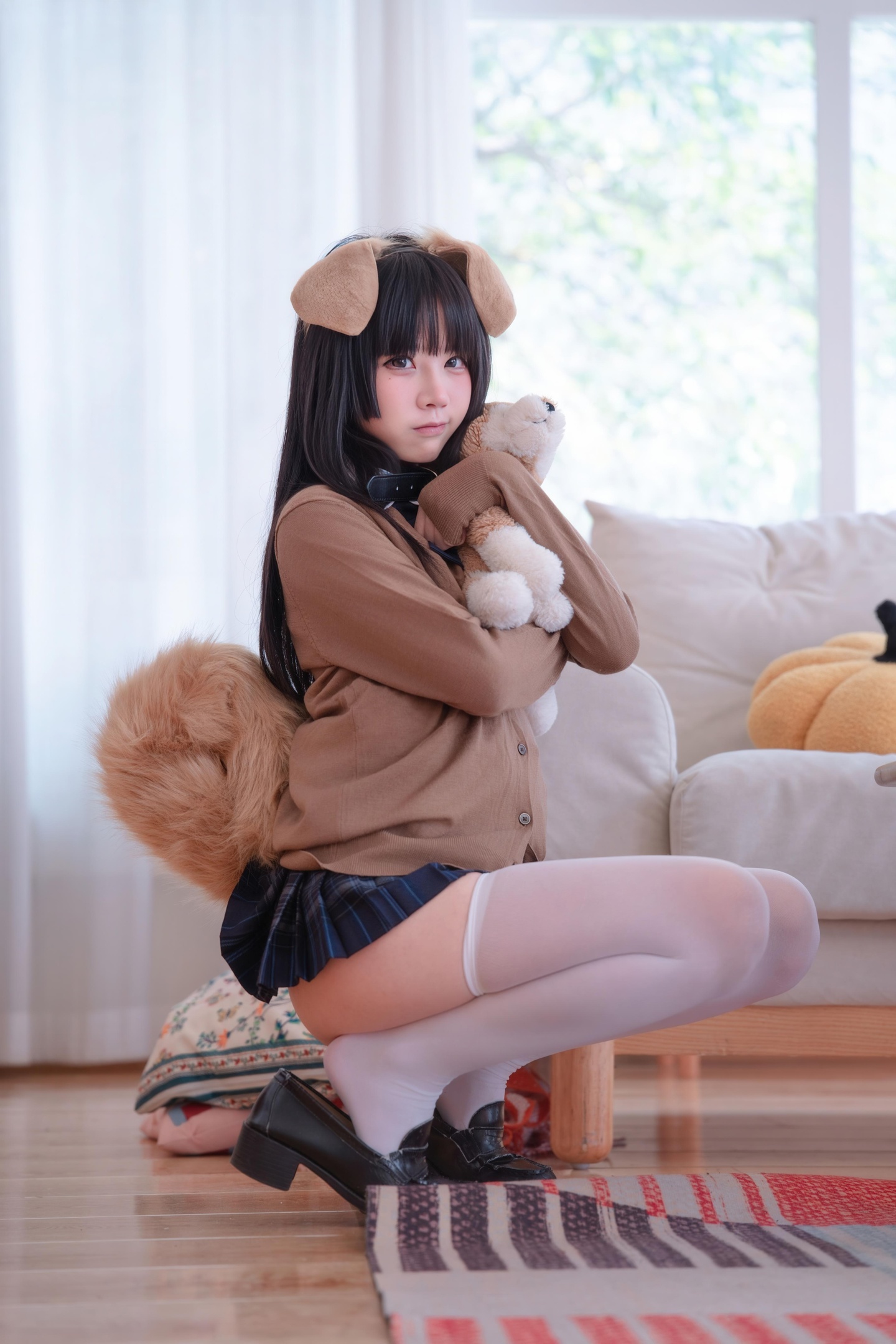 [có cosplay] 清水凪 - 小凪汪汪: Không khí ngọt ngào với đồng phục JK và tất trắng, dễ thương và tràn đầy sức sống 56P