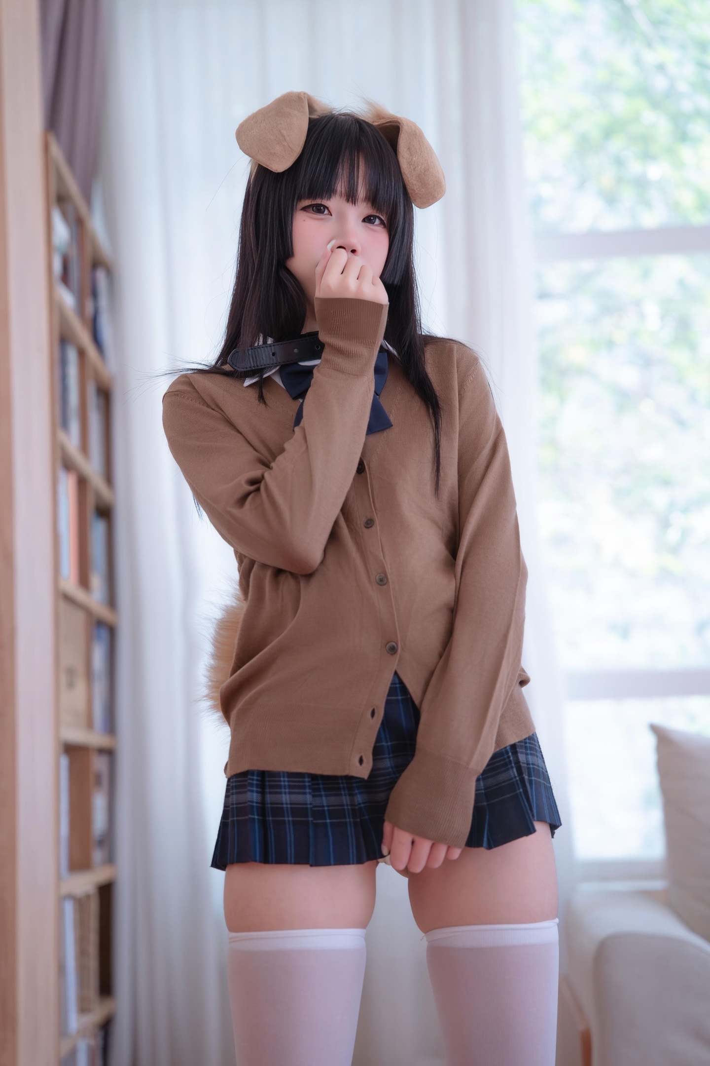 [có cosplay] 清水凪 - 小凪汪汪: Không khí ngọt ngào với đồng phục JK và tất trắng, dễ thương và tràn đầy sức sống 56P