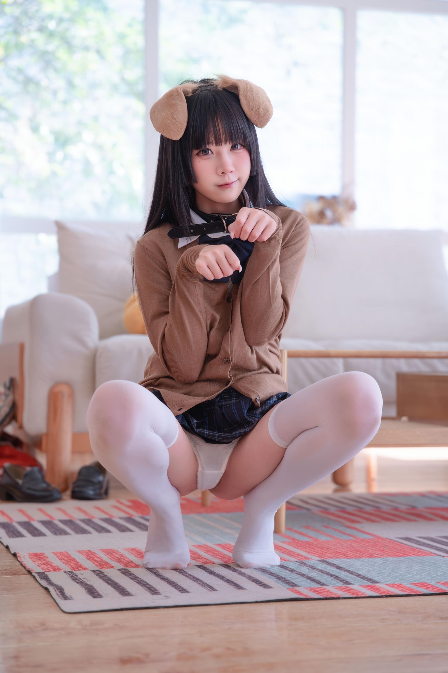 [có cosplay] 清水凪 - 小凪汪汪: Không khí ngọt ngào với đồng phục JK và tất trắng, dễ thương và tràn đầy sức sống 56P