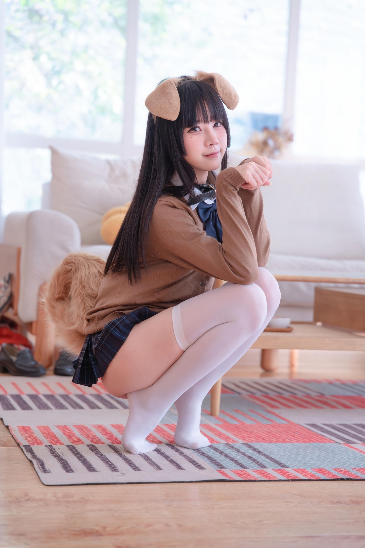 [Cosplay] Shimizu Nagi - Konomi Wang: Sweet Vibes of JK Uniform with White Stockings, Full of Cute Energy, 56P