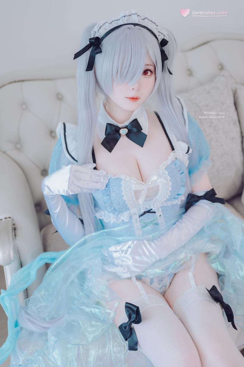 [cosplay] 霜月shimo - NIKKE灰姑娘女僕裝VOL.2：白絲高跟鞋質感在線，白嫩氛圍襯托美乳曲線，甜辣女僕氣場拉滿 33P