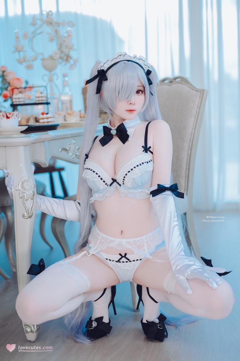 [cosplay] 霜月shimo - NIKKE灰姑娘女仆装VOL.2：白丝高跟鞋质感很在线 白嫩氛围配美乳曲线 甜辣女仆气场拉满 33P