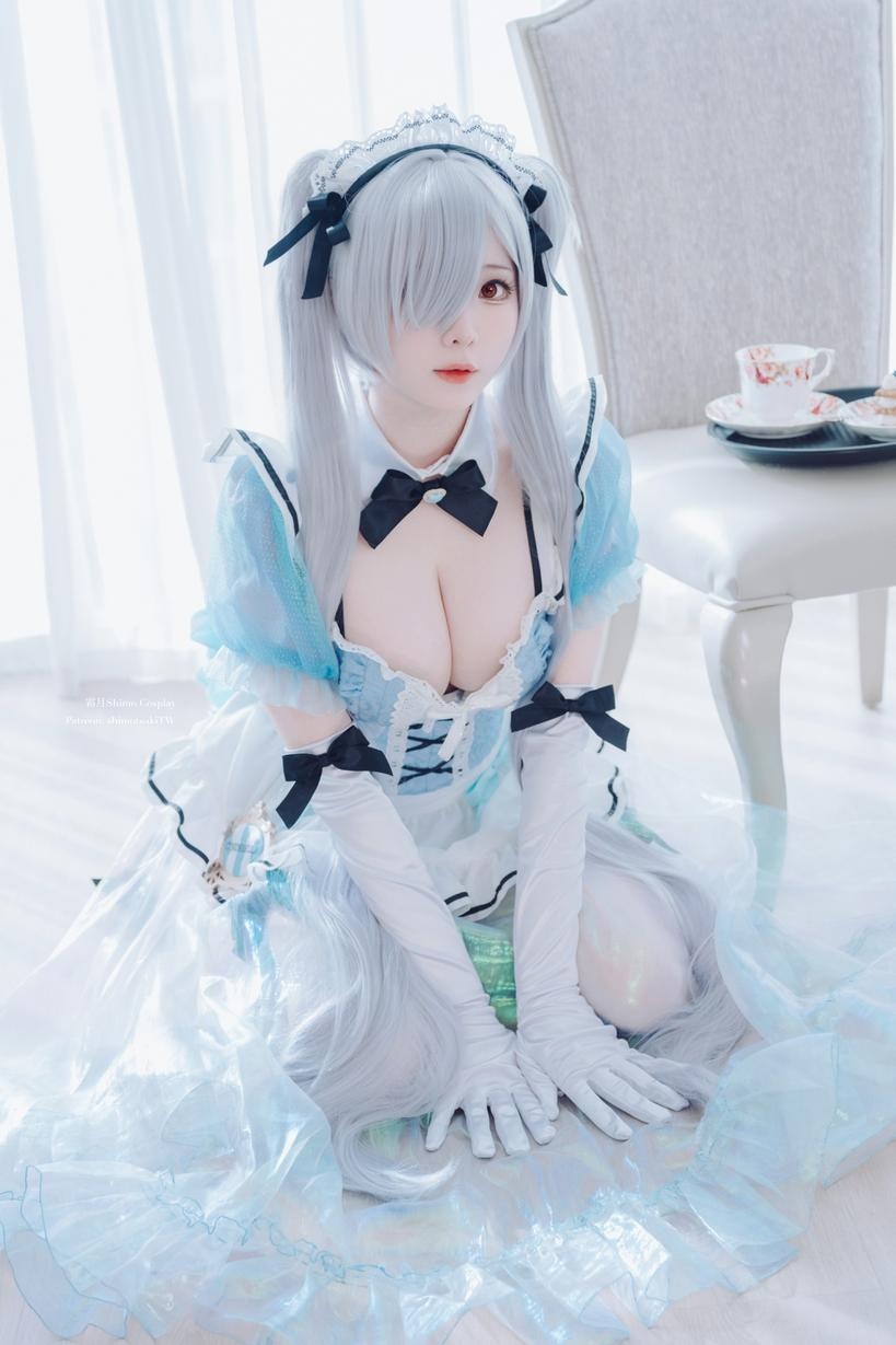 [cosplay] 霜月shimo - NIKKE灰姑娘女仆装VOL.2：白丝高跟鞋质感很在线 白嫩氛围配美乳曲线 甜辣女仆气场拉满 33P