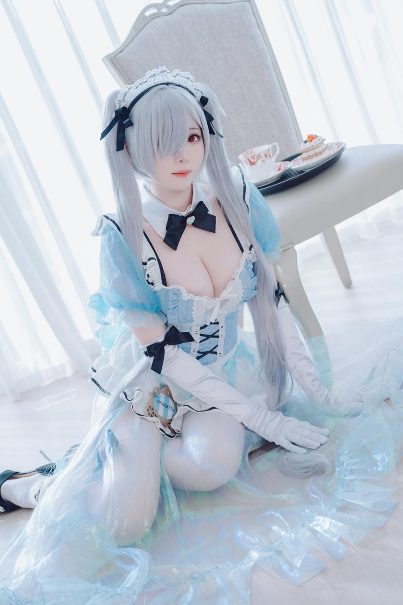 [cosplay] 霜月shimo - NIKKE灰姑娘女仆装VOL.2：白丝高跟鞋质感很在线 白嫩氛围配美乳曲线 甜辣女仆气场拉满 33P