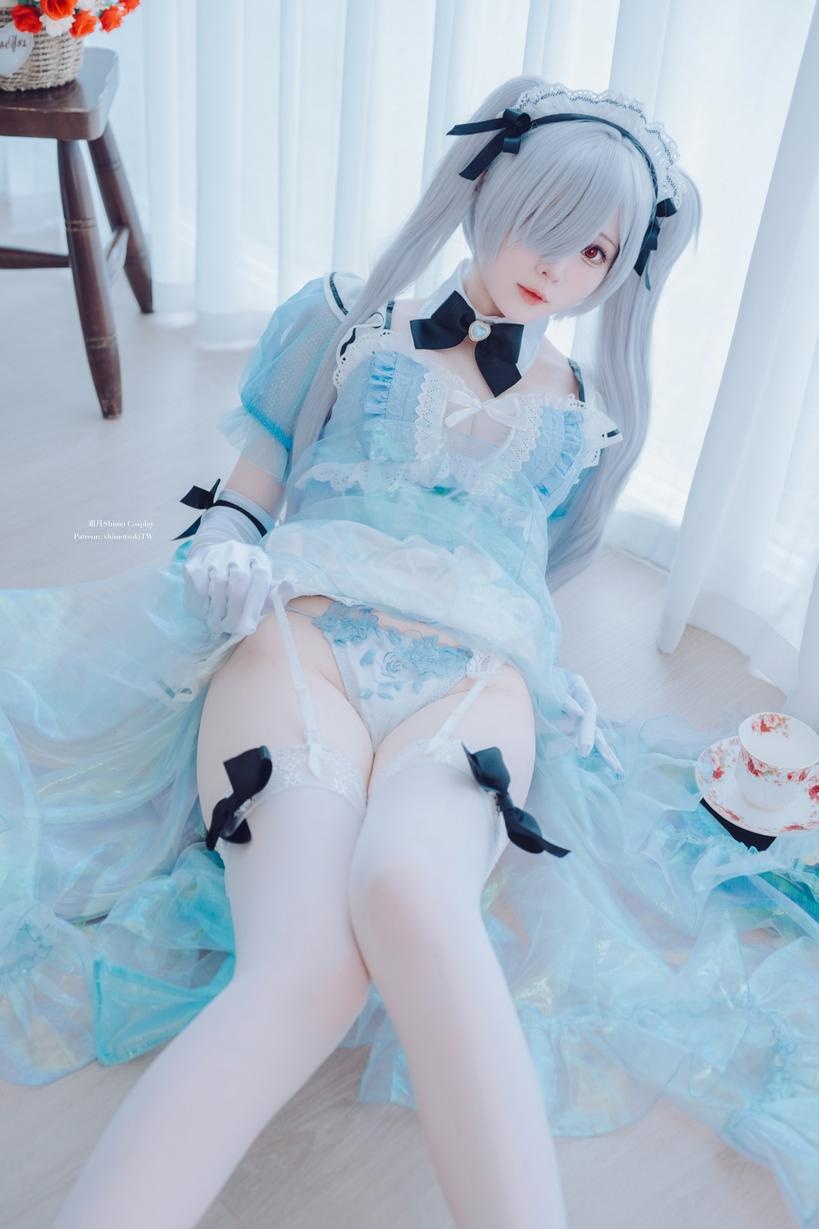 [cosplay] 霜月shimo - NIKKE灰姑娘女仆装VOL.2：白丝高跟鞋质感很在线 白嫩氛围配美乳曲线 甜辣女仆气场拉满 33P