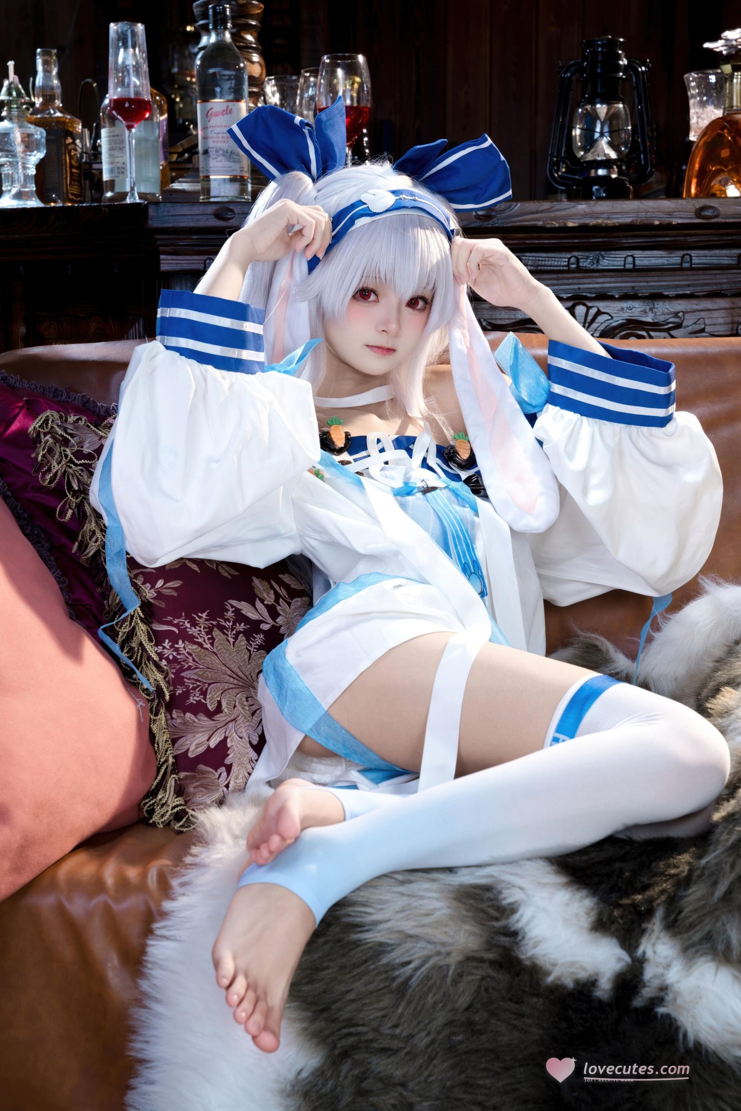 '[cosplay] 九柒喵 - 拉菲II: Độ trung thực nhân vật ấn tượng, cô gái với tất trắng và đôi chân ngọc 46P'