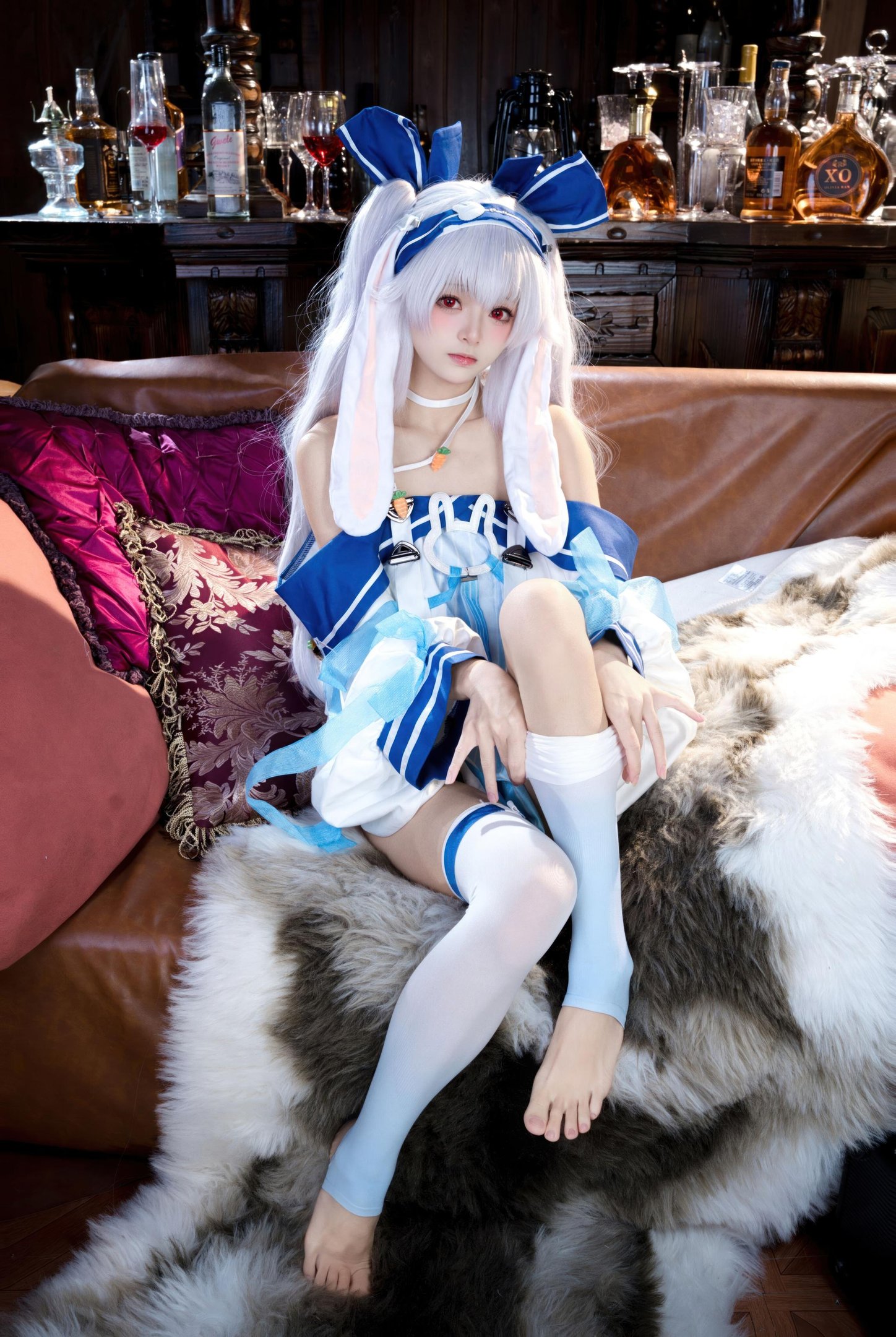 '[cosplay] 九柒喵 - 拉菲II: Độ trung thực nhân vật ấn tượng, cô gái với tất trắng và đôi chân ngọc 46P'