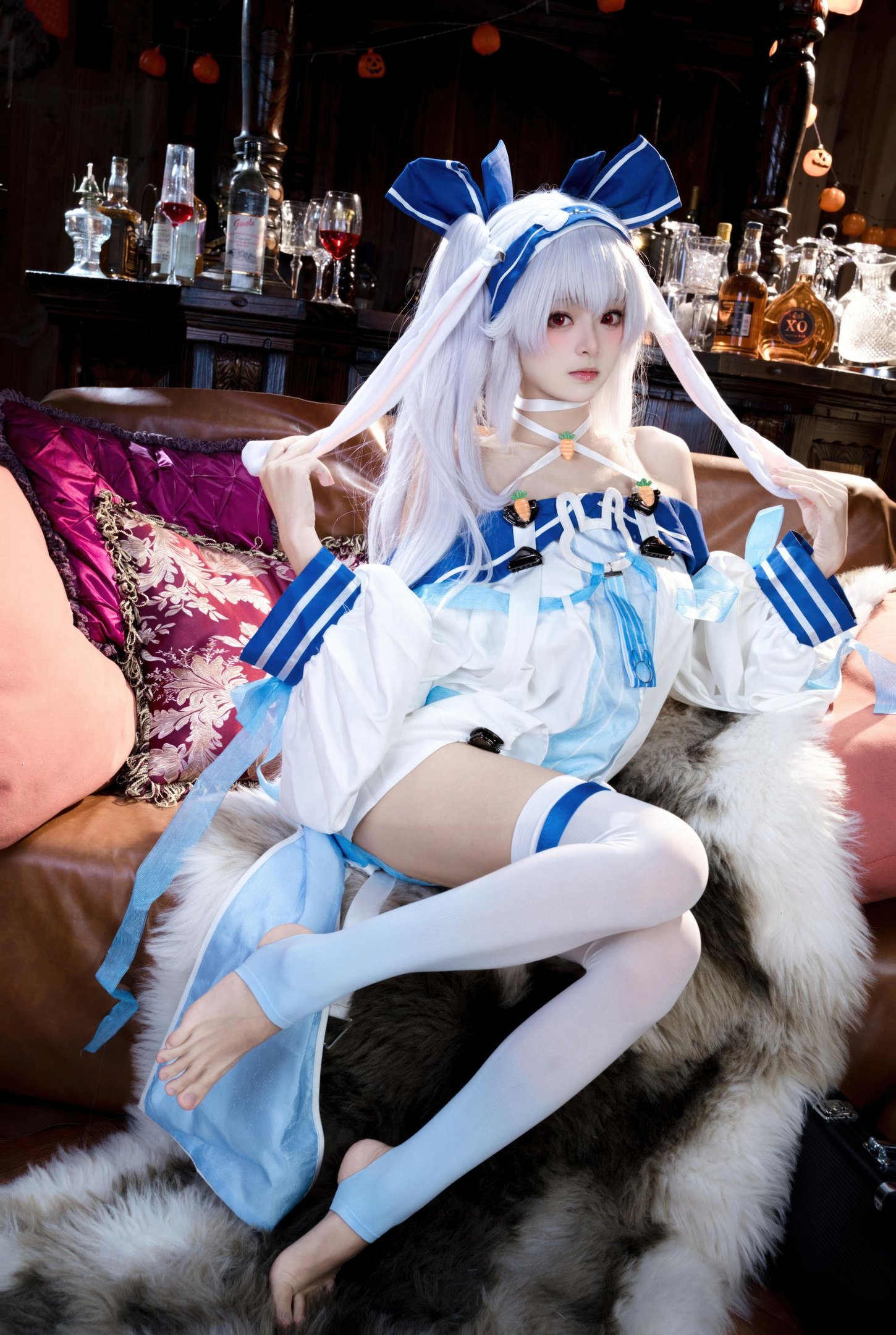 '[cosplay] 九柒喵 - 拉菲II: Độ trung thực nhân vật ấn tượng, cô gái với tất trắng và đôi chân ngọc 46P'