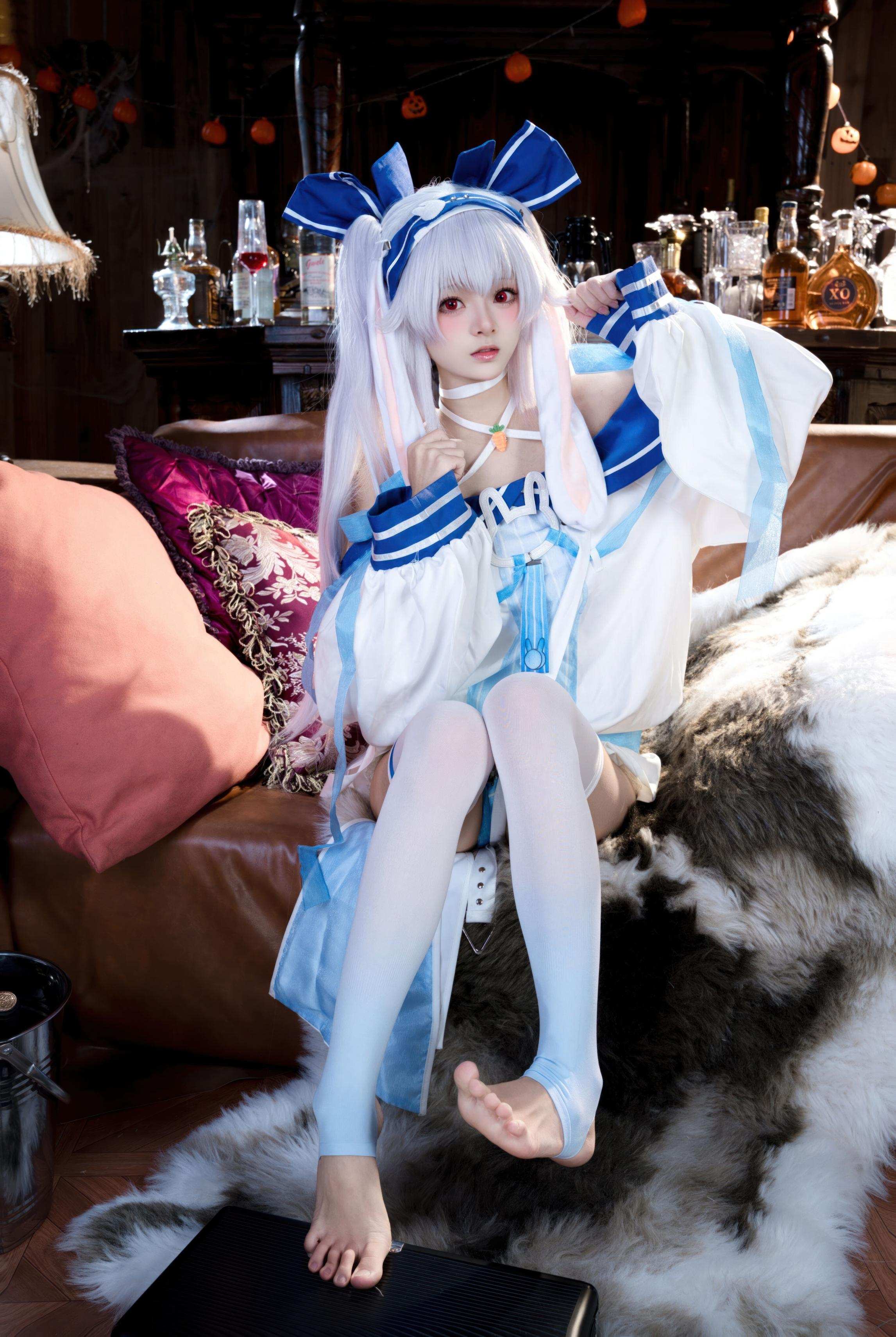 '[cosplay] 九柒喵 - 拉菲II: Độ trung thực nhân vật ấn tượng, cô gái với tất trắng và đôi chân ngọc 46P'