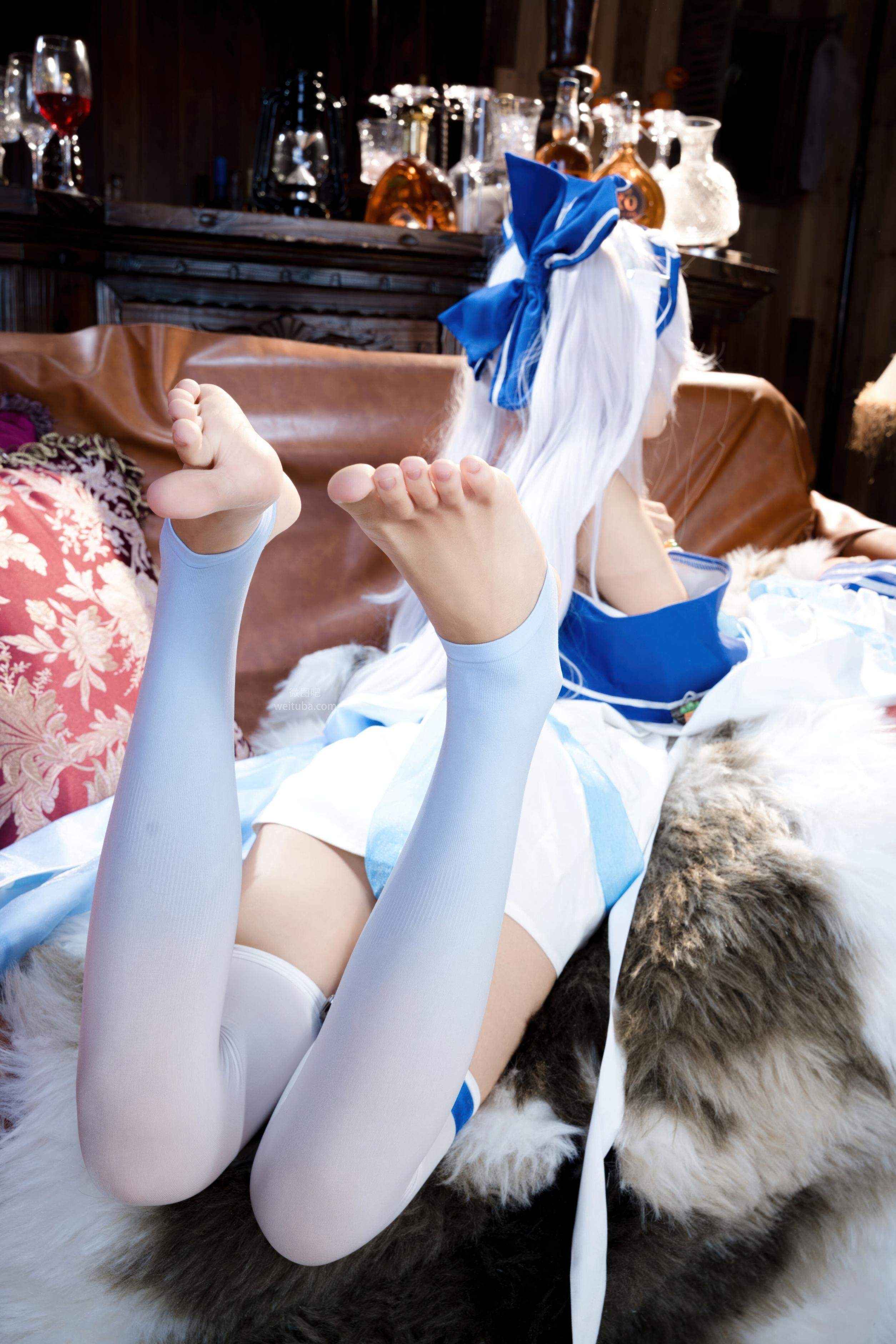 '[cosplay] 九柒喵 - 拉菲II: Độ trung thực nhân vật ấn tượng, cô gái với tất trắng và đôi chân ngọc 46P'