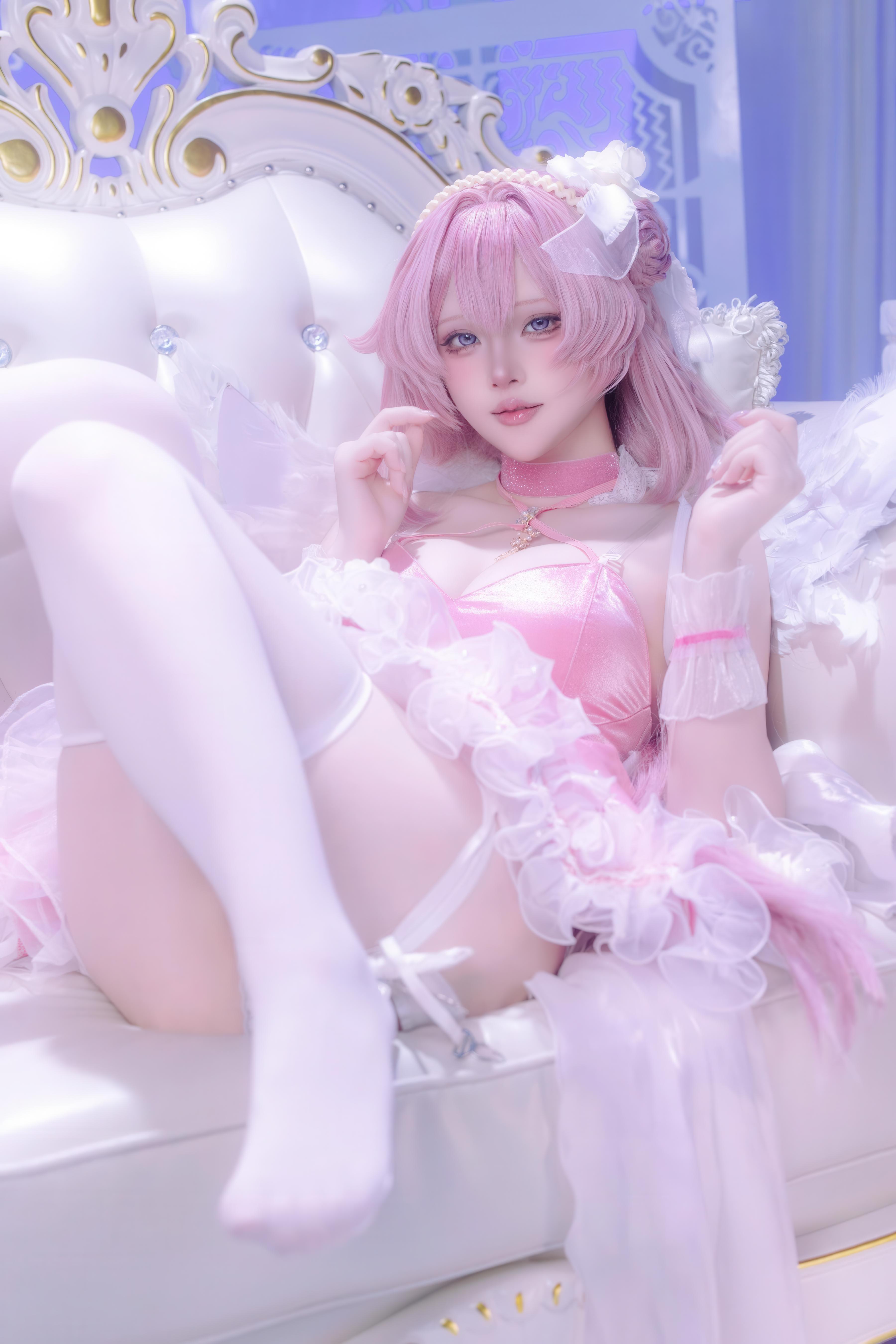 [cosplay] 屿鱼 - 桃乐丝·黎明派对：派对氛围下的角色还原 白丝少女感很抓眼 63P