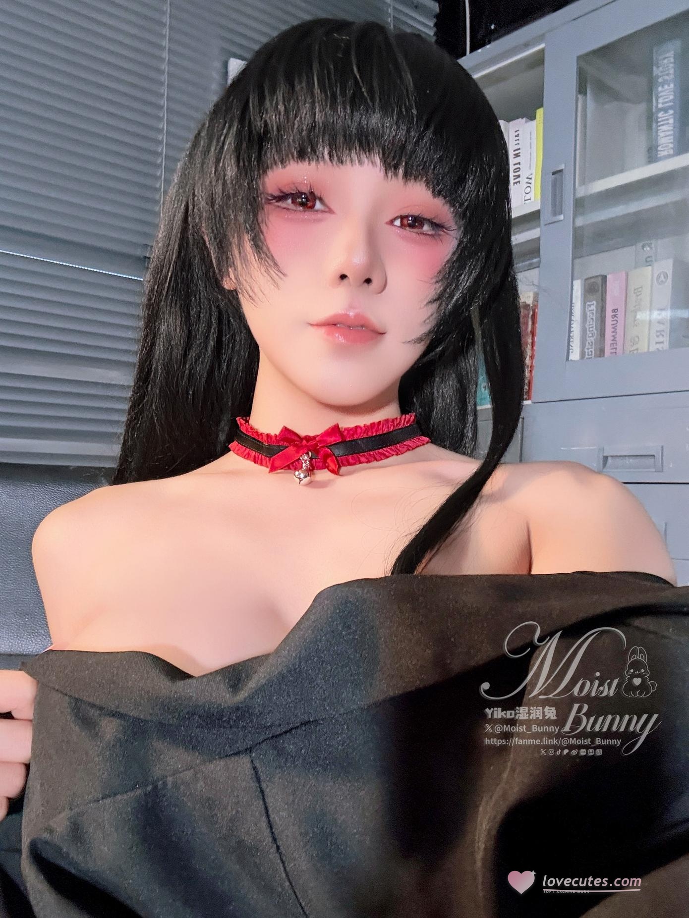 【コスプレ】ねんねんだんごうさぎ 咬みつきうさぎ娘 - 調月莉音：うさぎ娘の気質をキャラクターに融合 高いヒールと黒ストッキングの冷たい雰囲気 94P2V