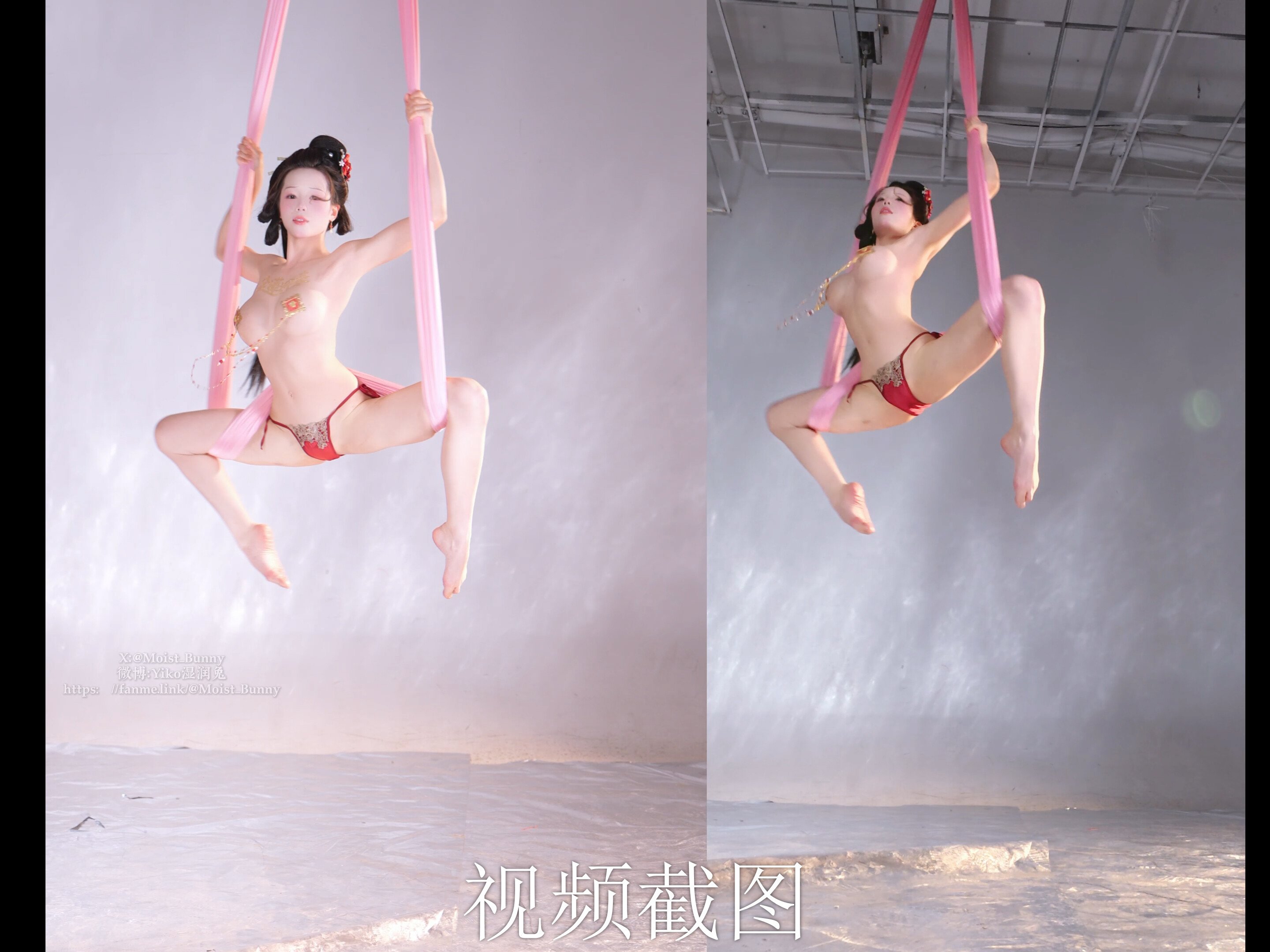 [사진] 끈끈한 둥글이 토끼, 토끼 엄마를 물다 - 빠른 말과 함께하는 금련의 봄: 하늘을 나는 고풍 스타일과 빨간 배꼽 요소의 조화, 시각적 긴장감과 아름다운 다리 라인이 매력적 93P2V