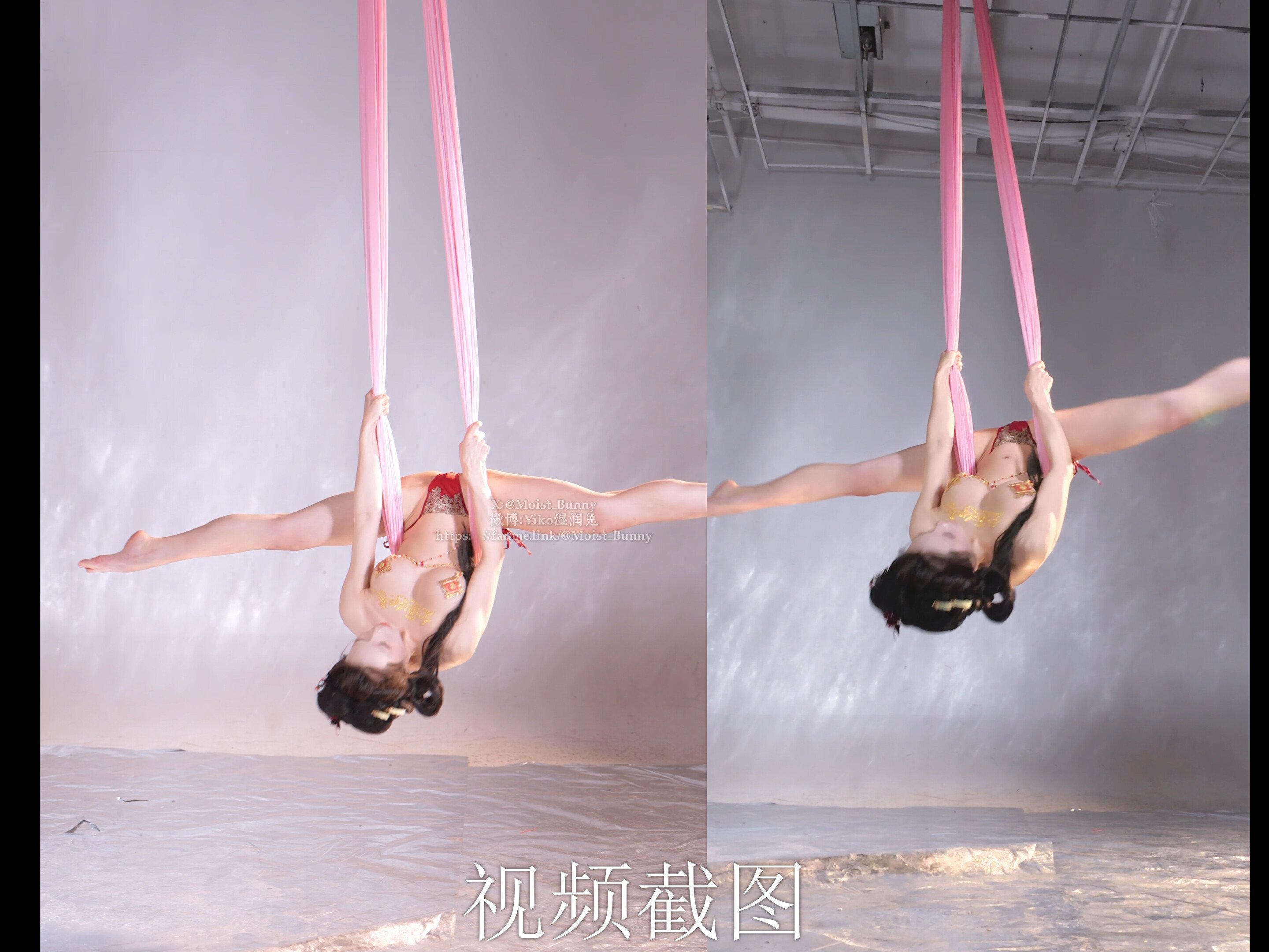 [사진] 끈끈한 둥글이 토끼, 토끼 엄마를 물다 - 빠른 말과 함께하는 금련의 봄: 하늘을 나는 고풍 스타일과 빨간 배꼽 요소의 조화, 시각적 긴장감과 아름다운 다리 라인이 매력적 93P2V