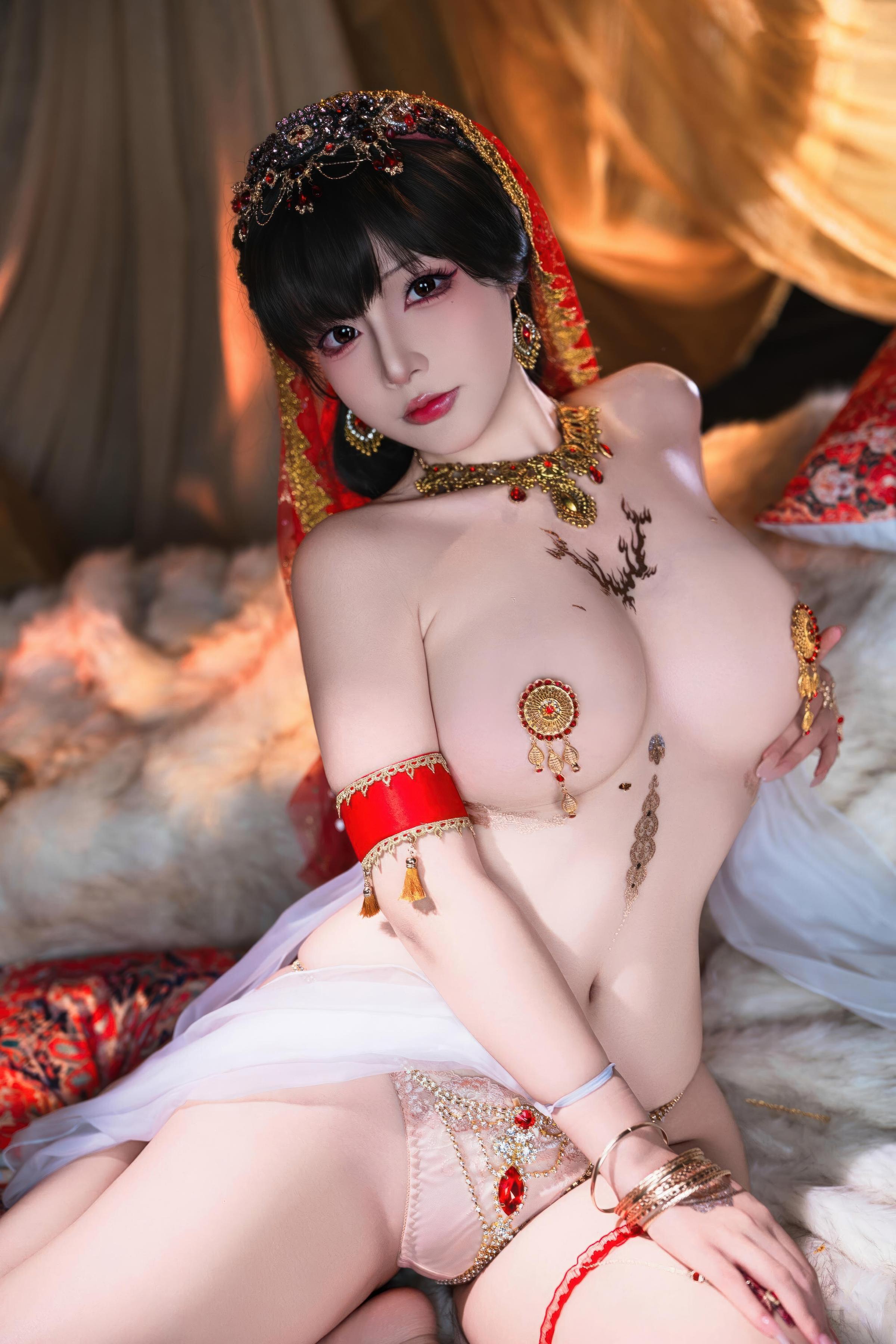 [写真] yuuhui玉匯 - 樓蘭幻夢：異域古風場景下的夢幻演繹，美腿線條與輕熟氣質都很吸引 126P3V