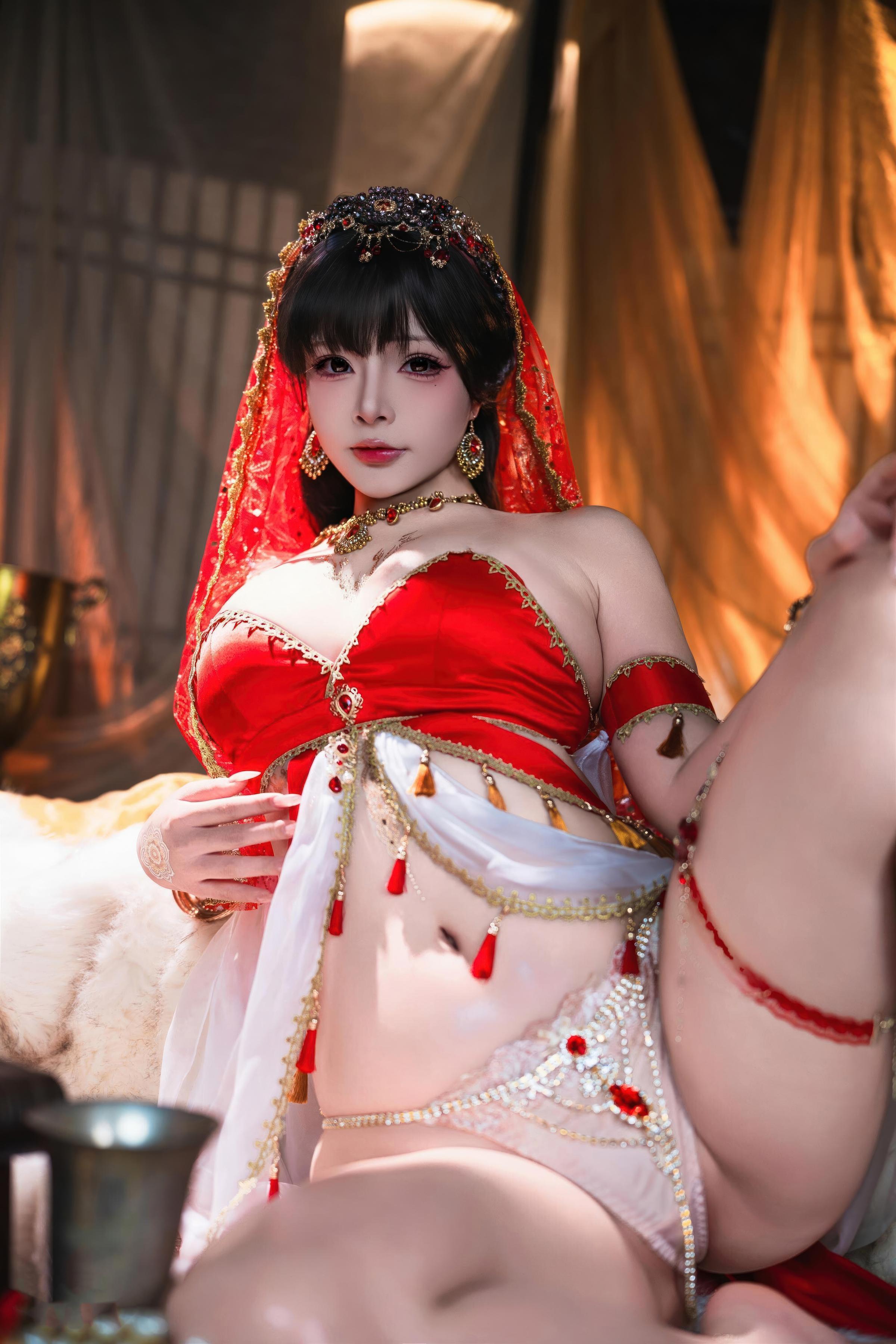 [写真] yuuhui玉汇 - Lâu Lan Huyễn Mộng: Diễn Xuất Mơ Màng Dưới Cảnh Quan Cổ Điển, Đường Cong Đẹp và Vẻ Đằm Thắm Quyến Rũ 126P3V