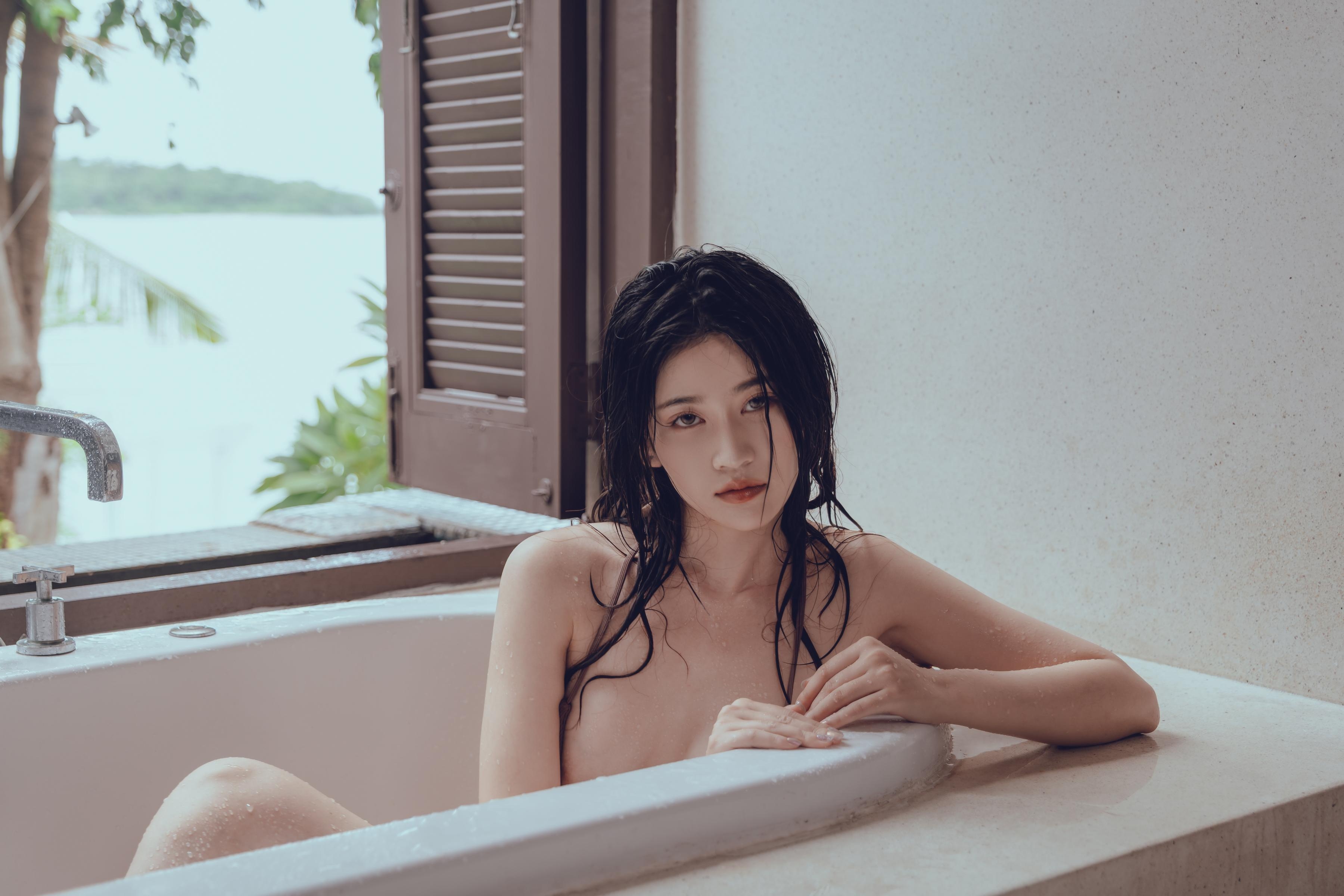 [私房] 연년Nnian - 욕: 샤워의 빛과 그림자 속 욕실의 아늑한 분위기, 몽환적인 수감과 세밀한 표현 80P