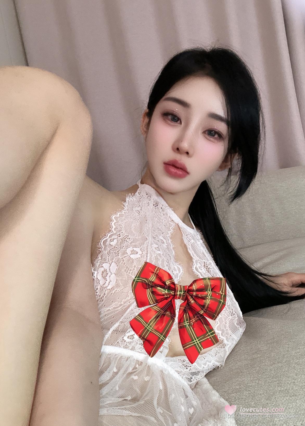 [私房] 묘정 - Slíp: Váy ngủ ren tạo không gian riêng tư dịu dàng, cảm giác thiếu nữ trưởng thành và chi tiết nổi bật 56P7V