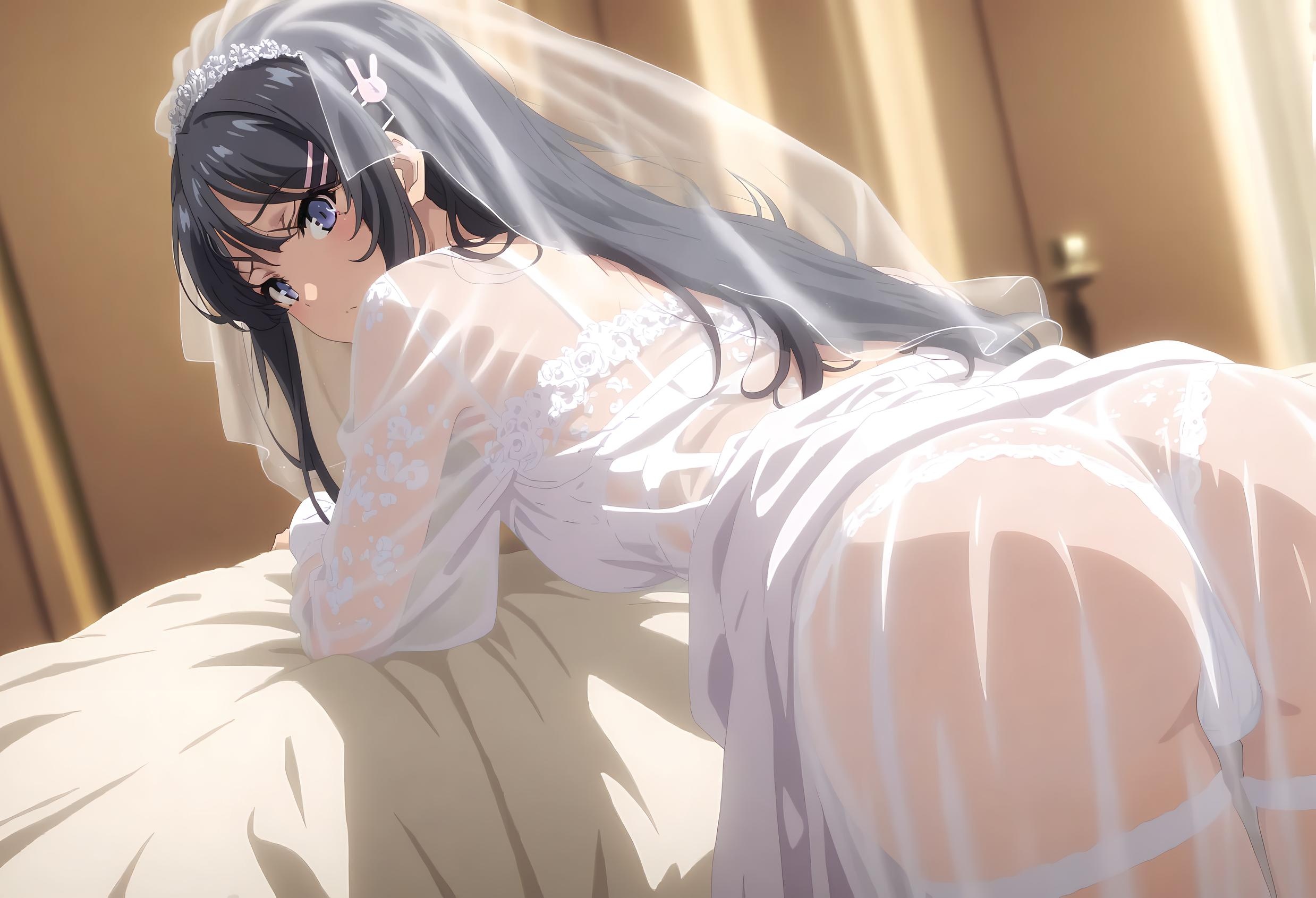 Cô Gái Anime Tạo Bởi AI - 樱岛麻衣: Series Chàng Trai Heo Con Tuổi Teen Với Cô Gái Ngực Khủng Trong Bộ Bikini Trắng, Tôn Vinh Đường Cong Hoàn Hảo 53P