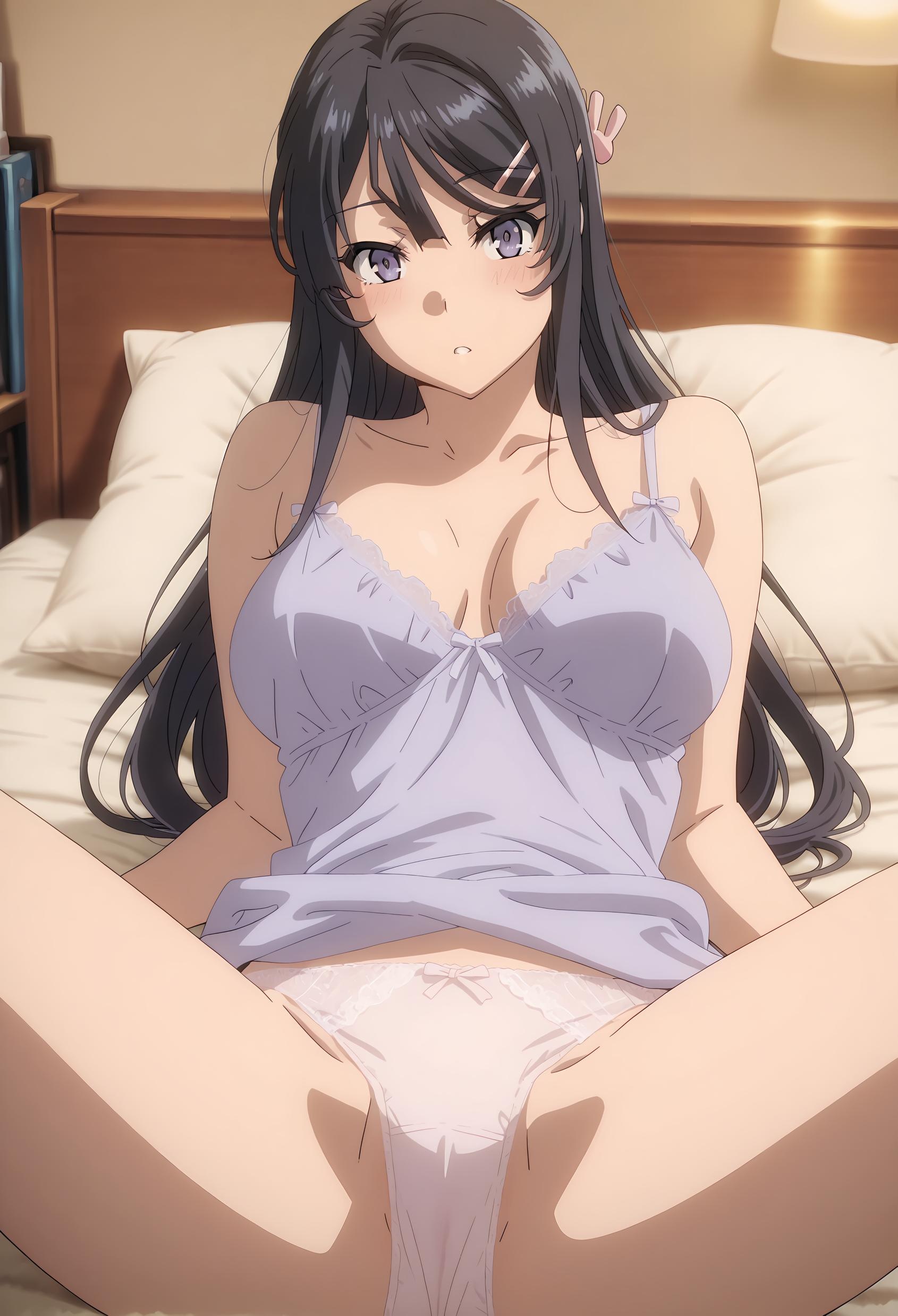 AI生成アニメ少女 - 樱岛麻衣：青春猪头少年シリーズの巨乳少女 白水着で魅せる完璧な曲線 53P