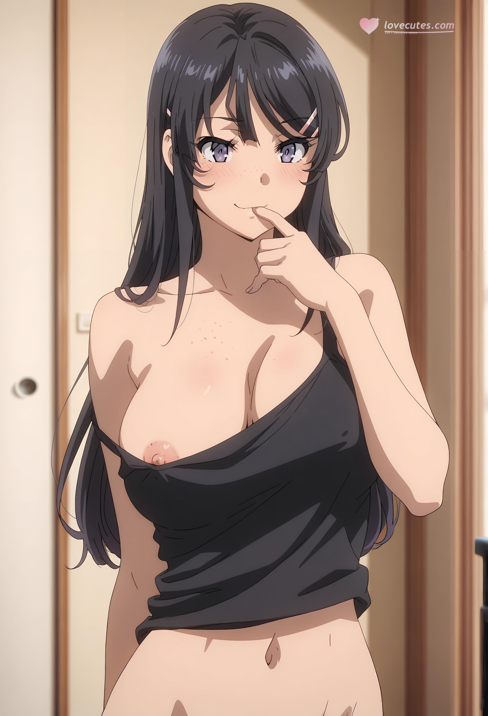 AI生成アニメ少女 - 樱岛麻衣：青春猪头少年シリーズの巨乳少女 白水着で魅せる完璧な曲線 53P