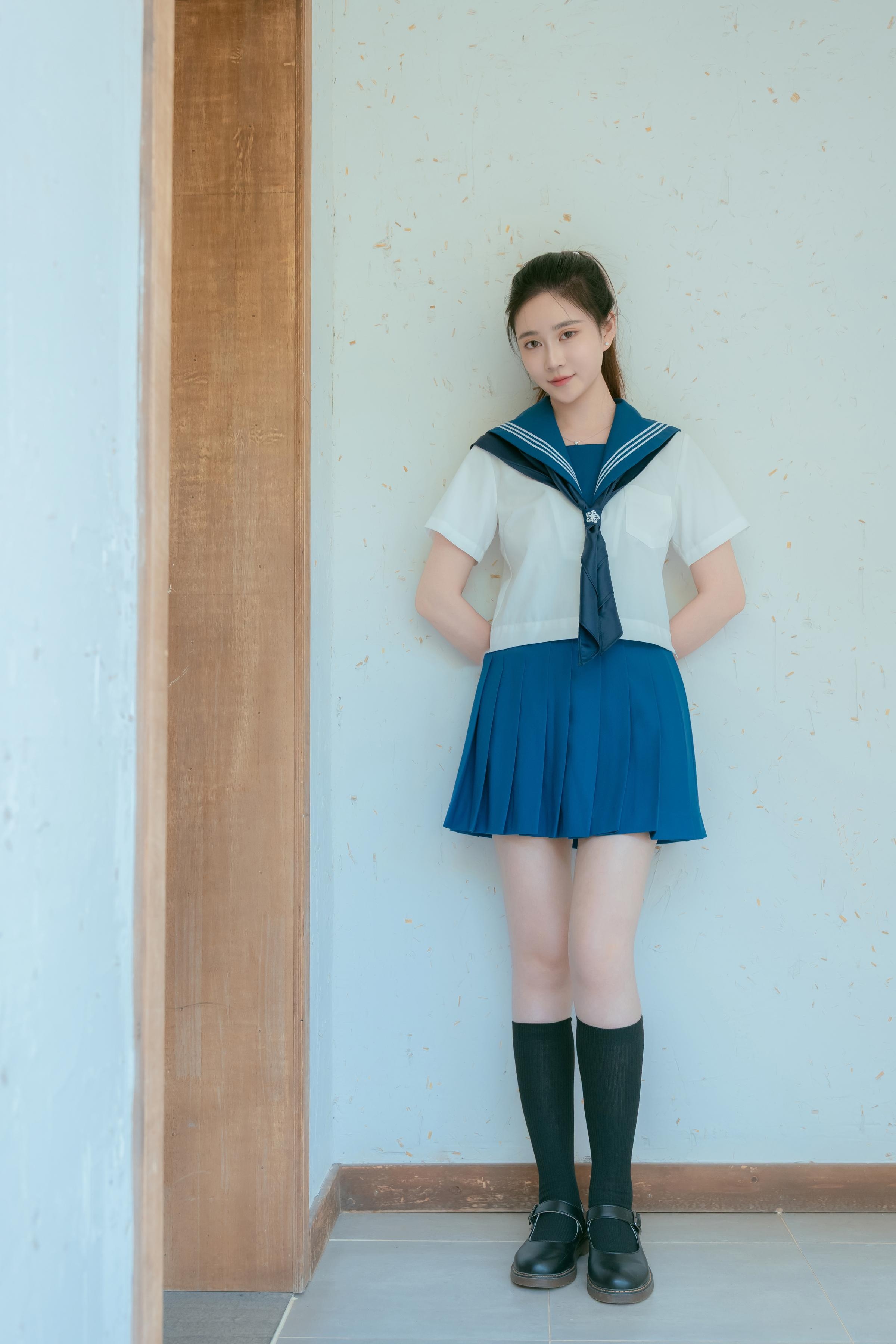 [Photos] Nnian - Summer Bubbles JK: A Blend of Innocence and Sensuality in Outdoor Uniform Theme 78P