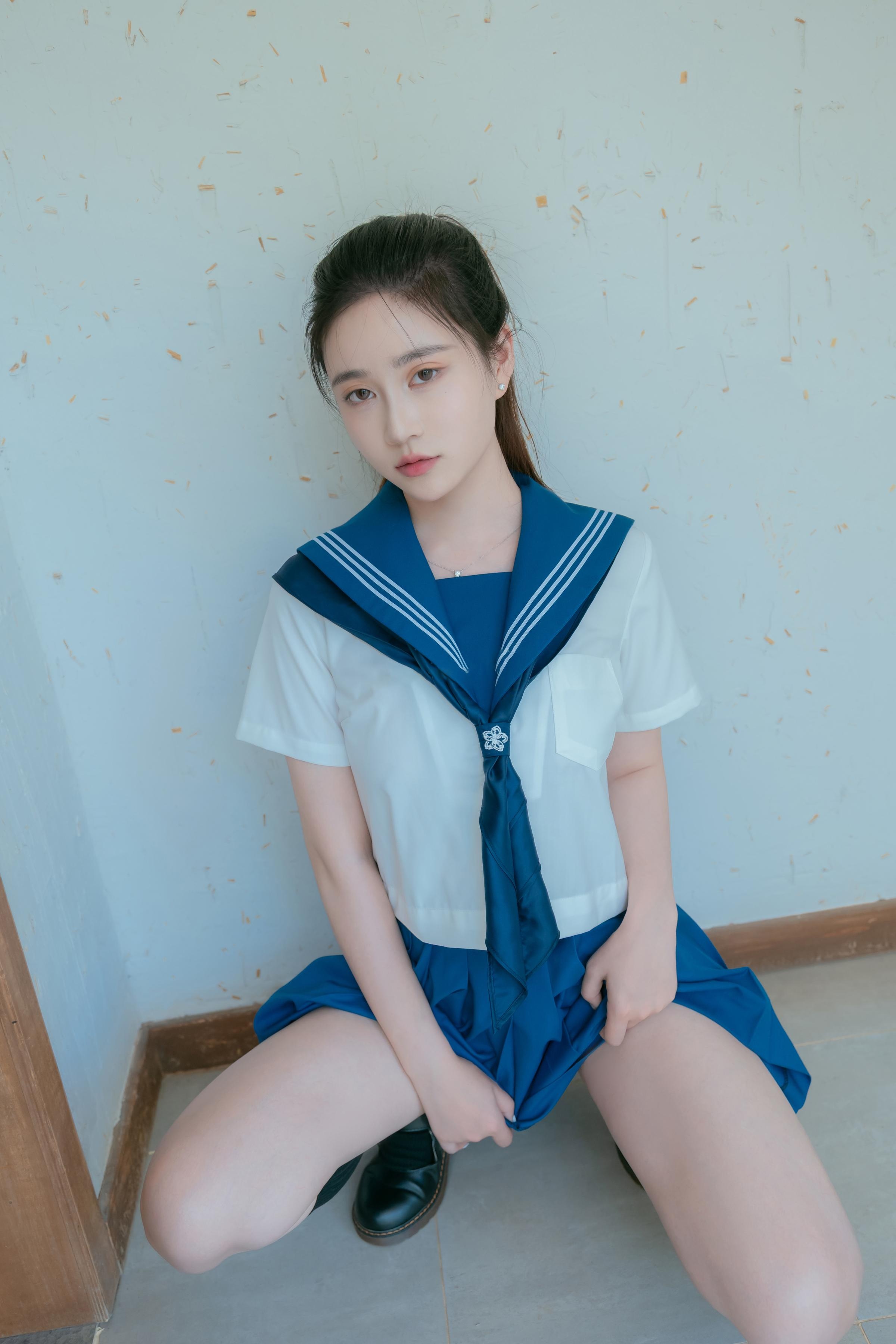 [Photos] Nnian - Summer Bubbles JK: A Blend of Innocence and Sensuality in Outdoor Uniform Theme 78P