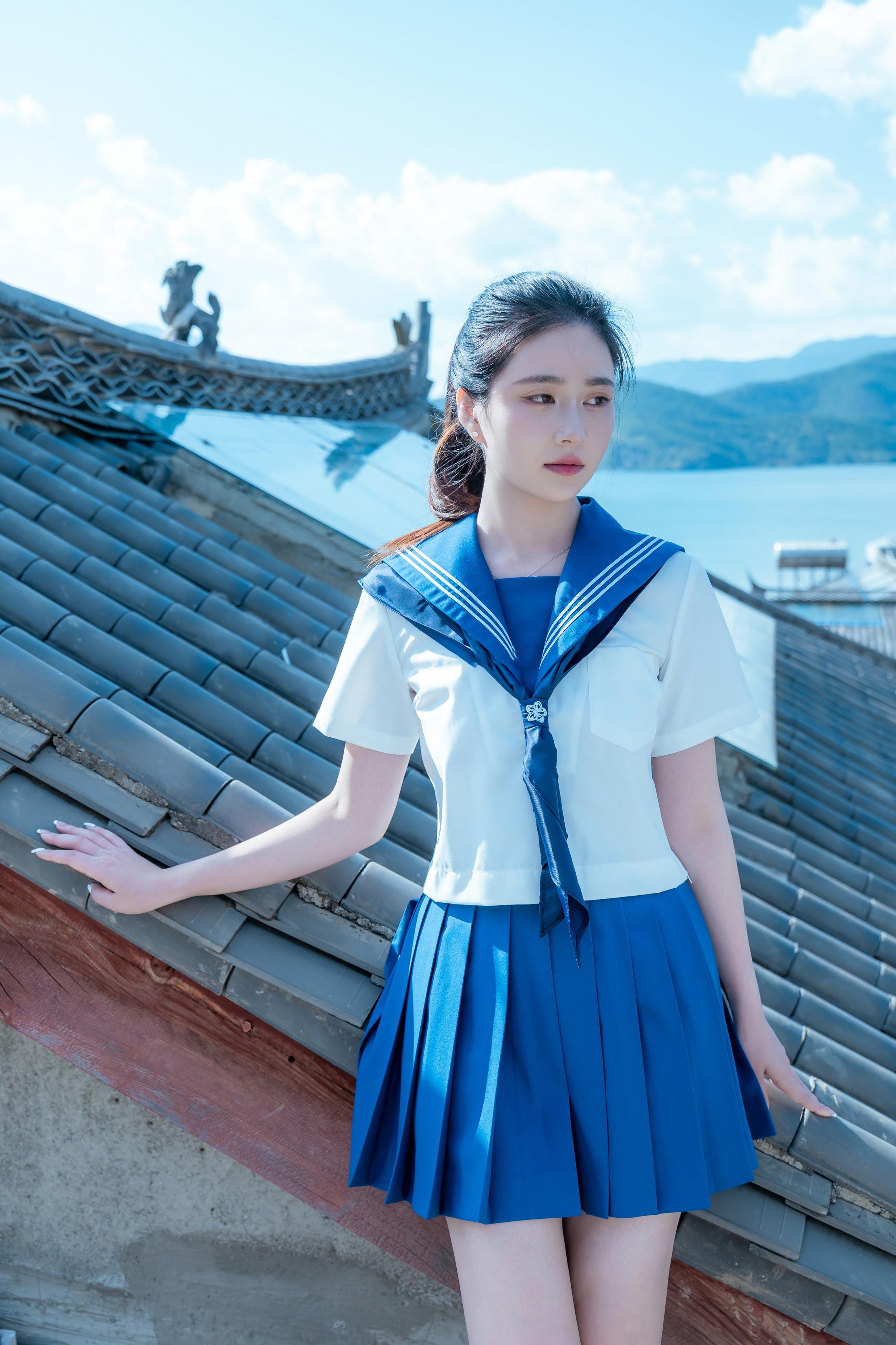[写真] 年年Nnian - 泡沫の夏JK：夏のアウトドア制服テーマ 清純とセクシーが交錯する大人の雰囲気 78P