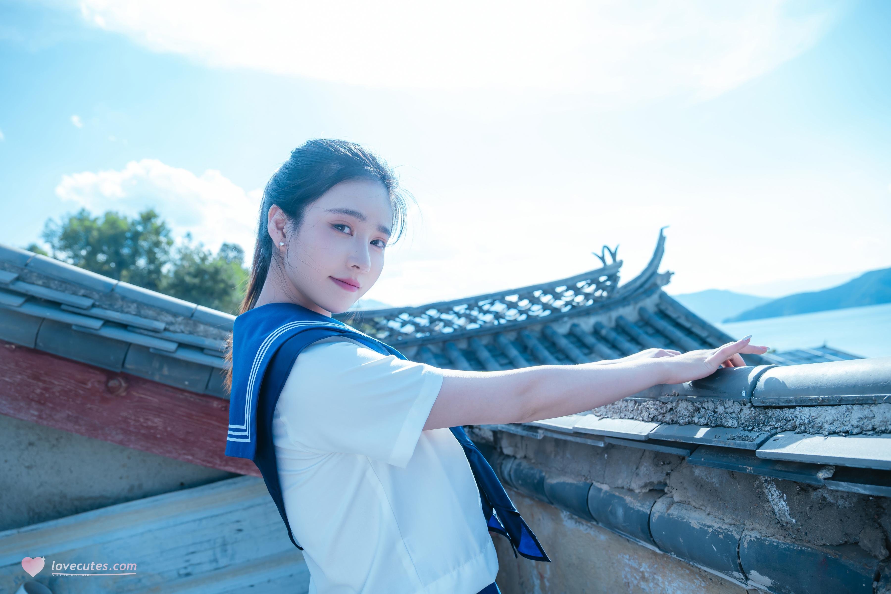 [写真] 年年Nnian - 泡沫の夏JK：夏のアウトドア制服テーマ 清純とセクシーが交錯する大人の雰囲気 78P