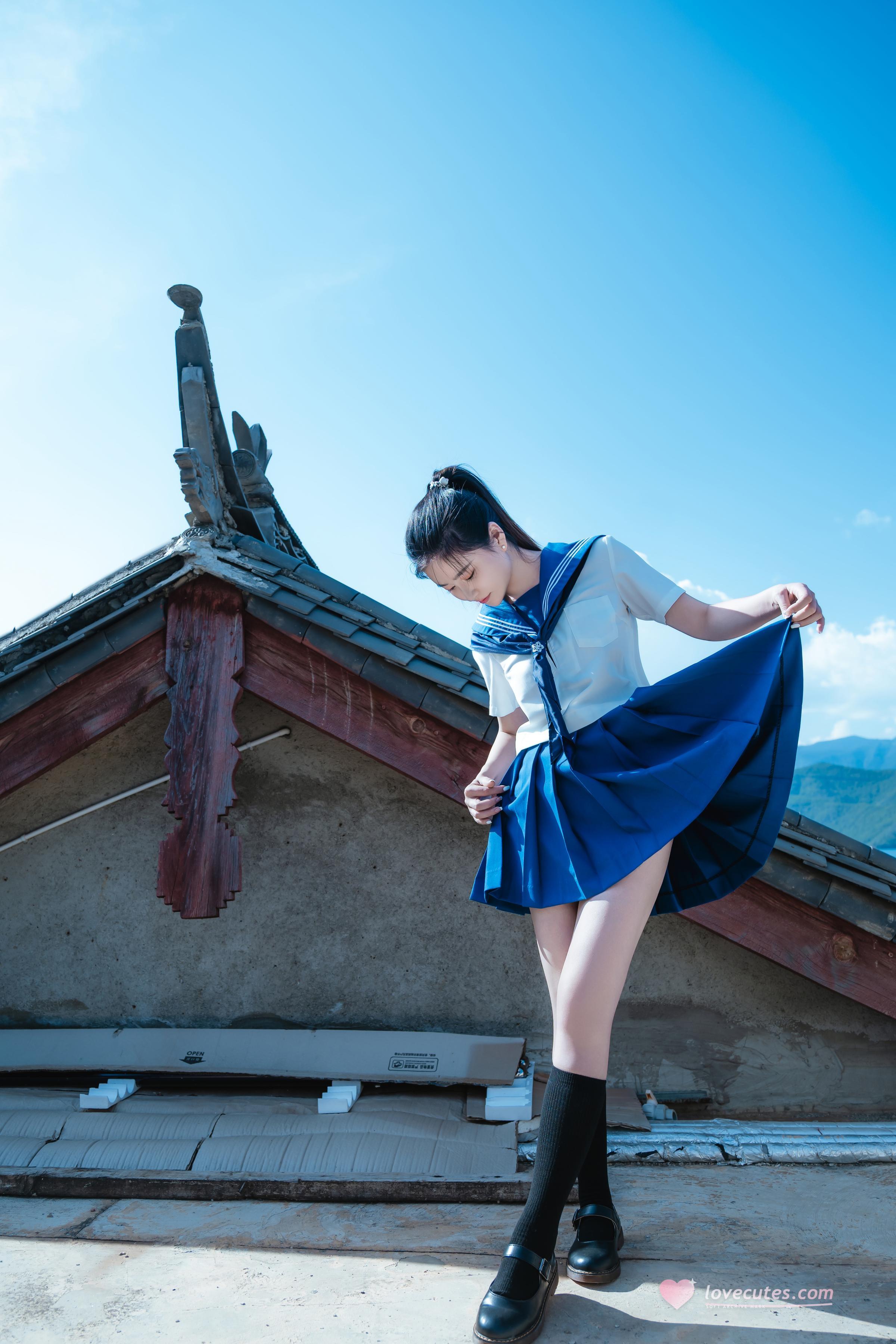 [写真] 年年Nnian - 泡沫の夏JK：夏のアウトドア制服テーマ 清純とセクシーが交錯する大人の雰囲気 78P