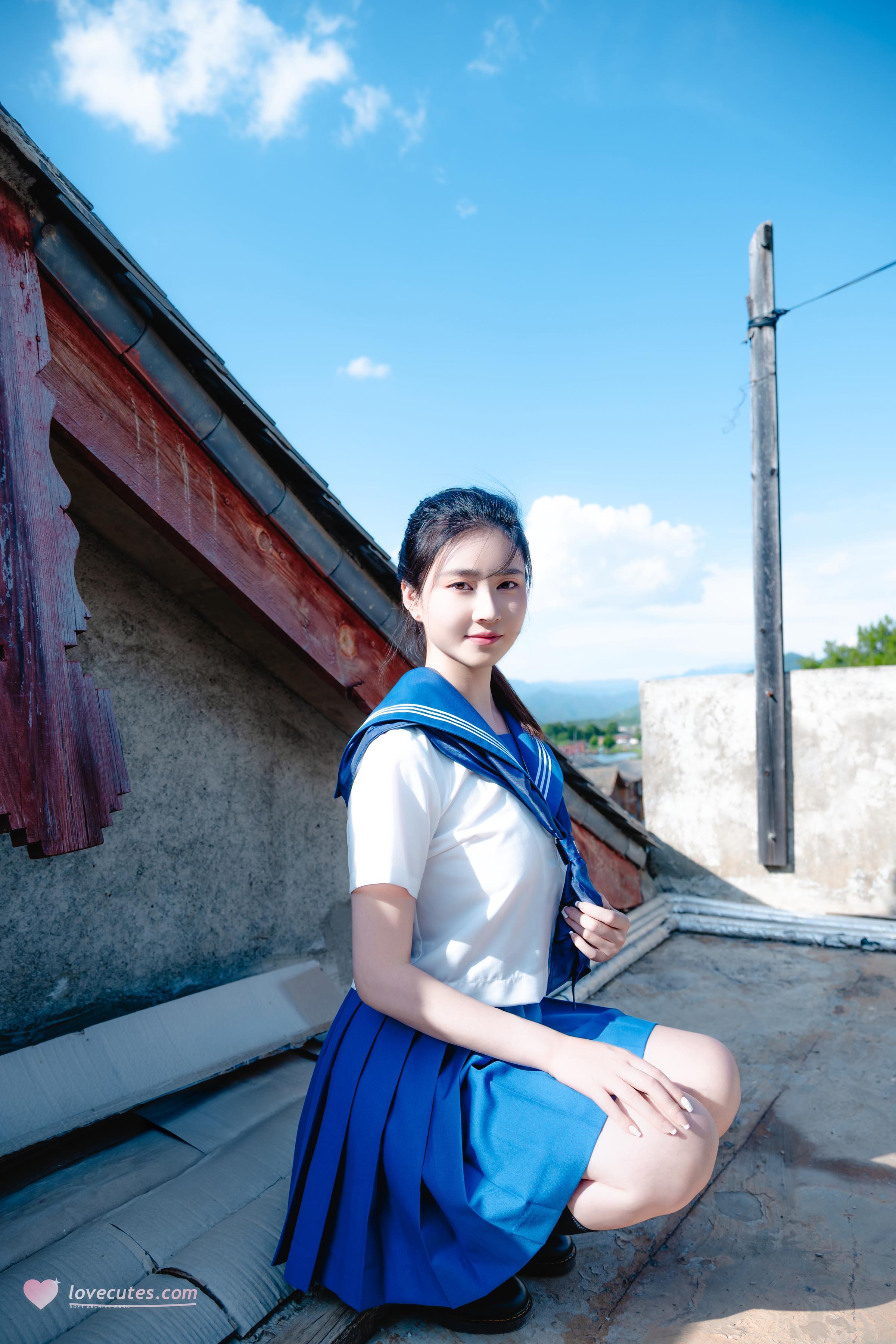 [写真] 年年Nnian - 泡沫の夏JK：夏のアウトドア制服テーマ 清純とセクシーが交錯する大人の雰囲気 78P