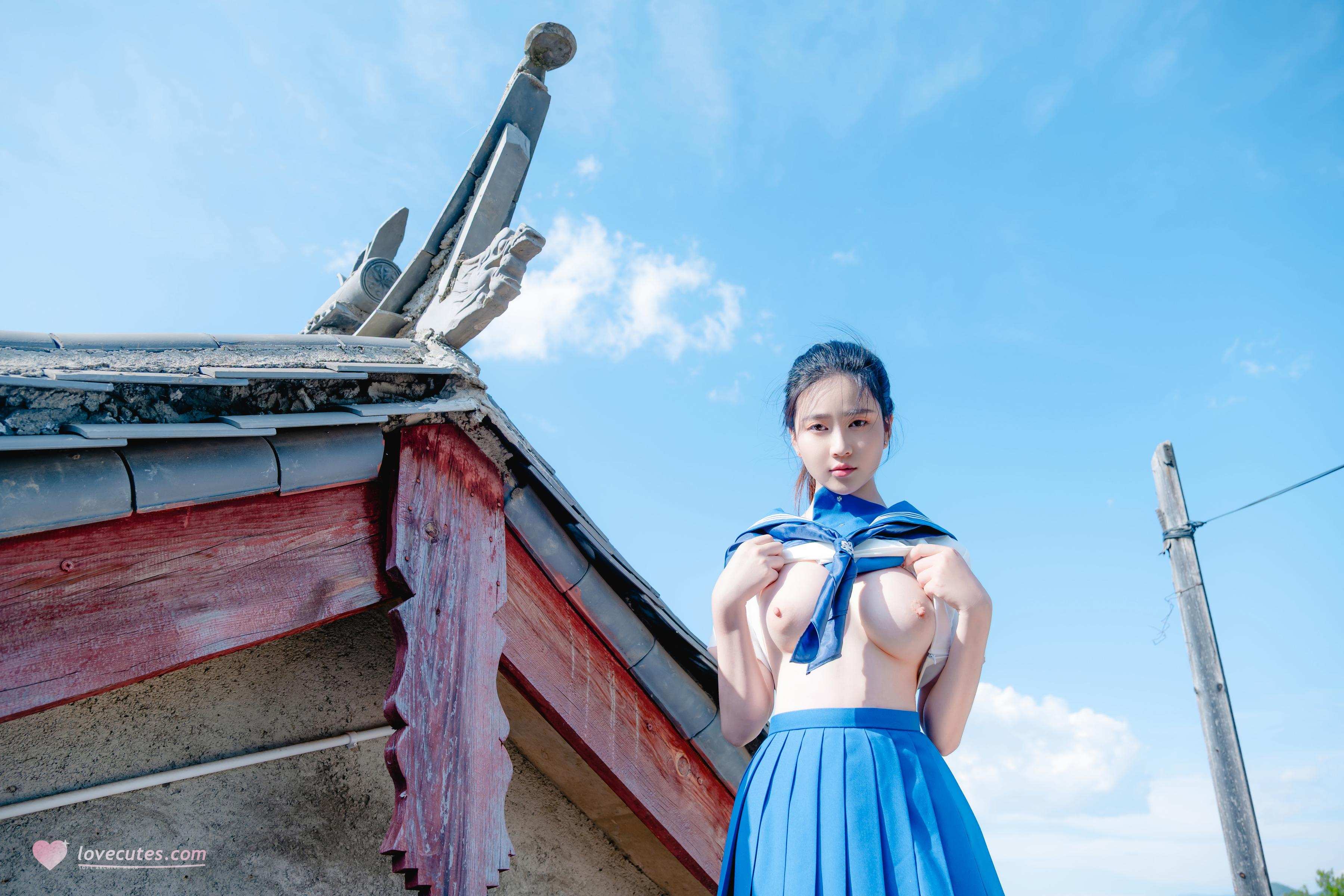 [写真] 年年Nnian - 泡沫の夏JK：夏のアウトドア制服テーマ 清純とセクシーが交錯する大人の雰囲気 78P