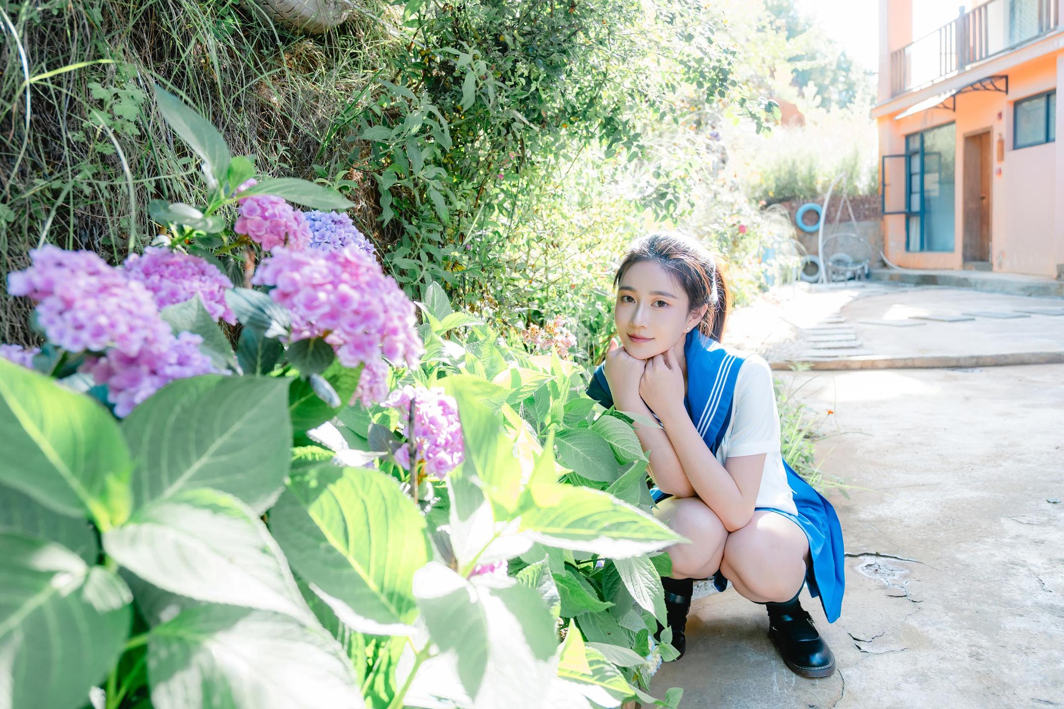 [写真] 年年Nnian - 泡沫の夏JK：夏のアウトドア制服テーマ 清純とセクシーが交錯する大人の雰囲気 78P
