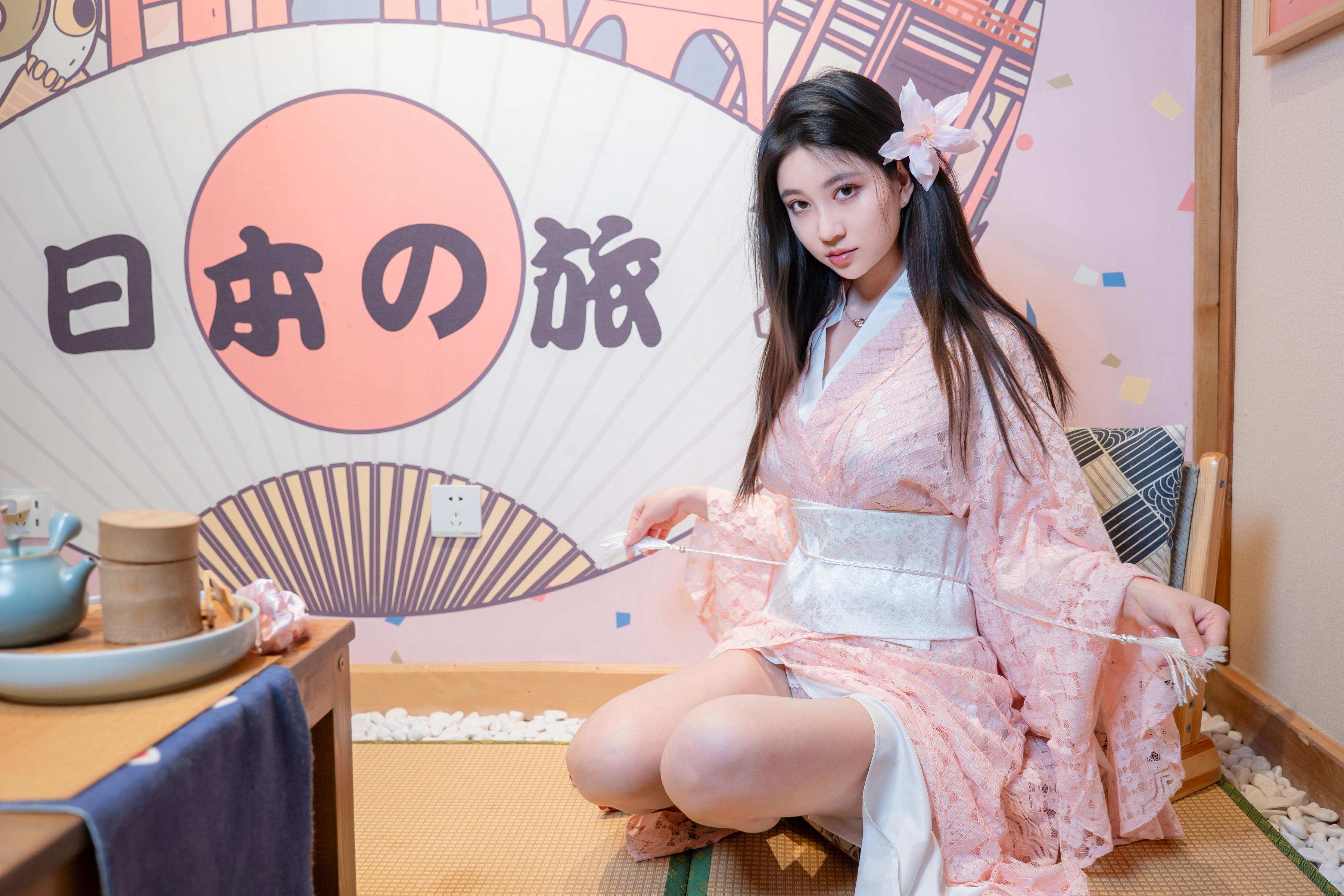 [私房] 年年Nnian - 漫花：櫻花古風外景與和風私房交織 柔美氛圍下的大尺度呈現 86P