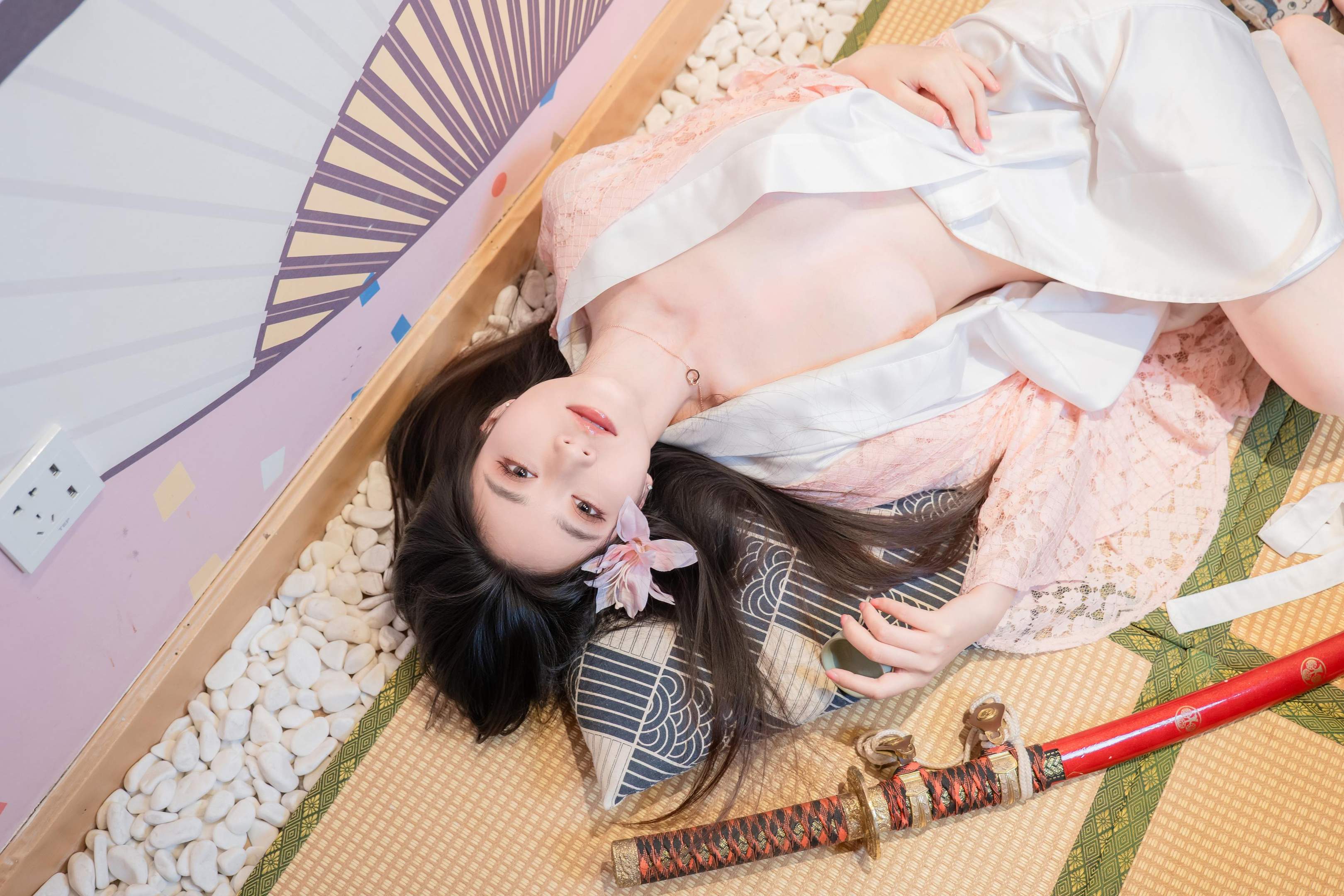 [私房] 年年Nnian - 漫花：櫻花古風外景與和風私房交織 柔美氛圍下的大尺度呈現 86P