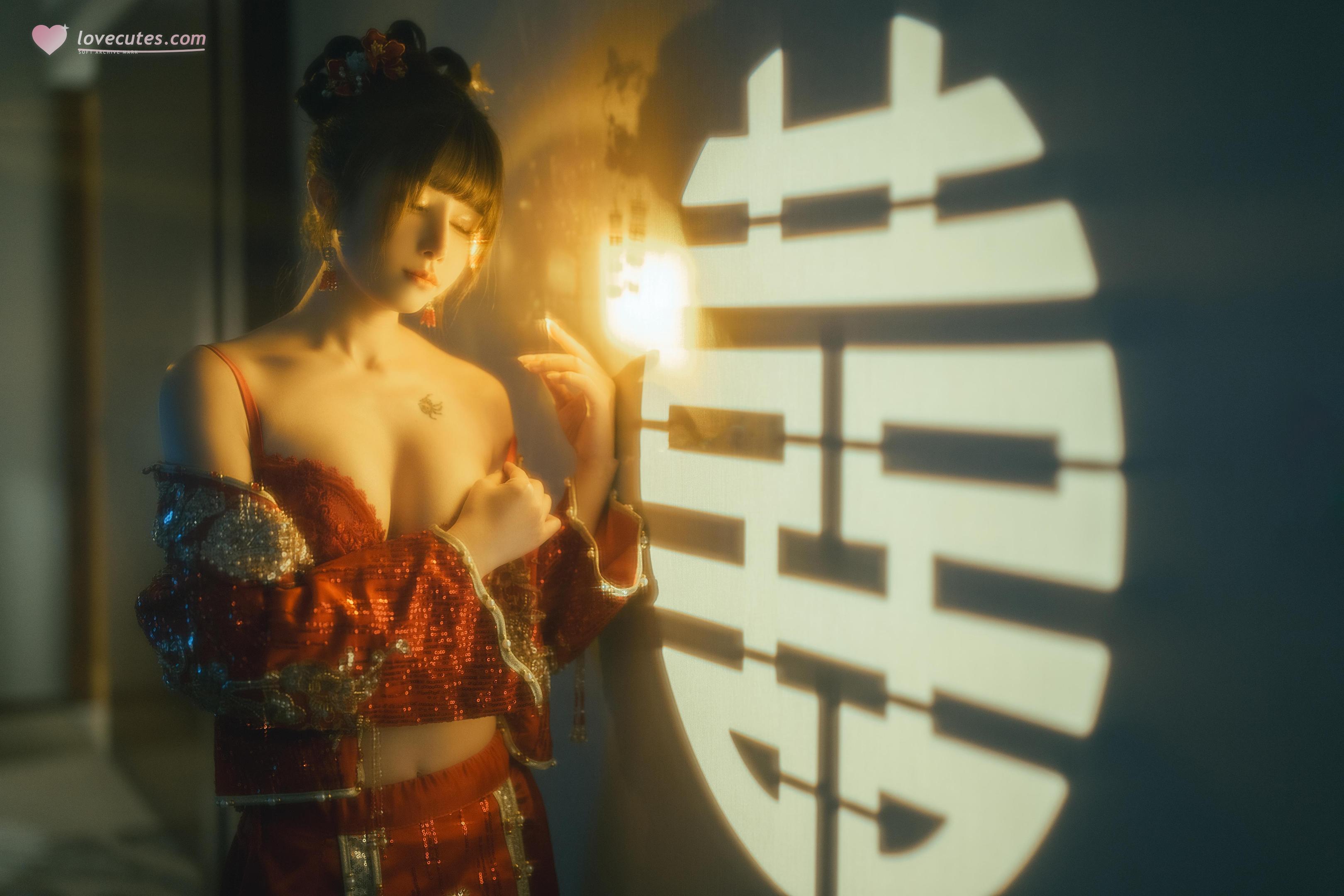 [私房] 鹿八歳 - 新婚小話：中式紅嫁衣婚房私房 108P1V