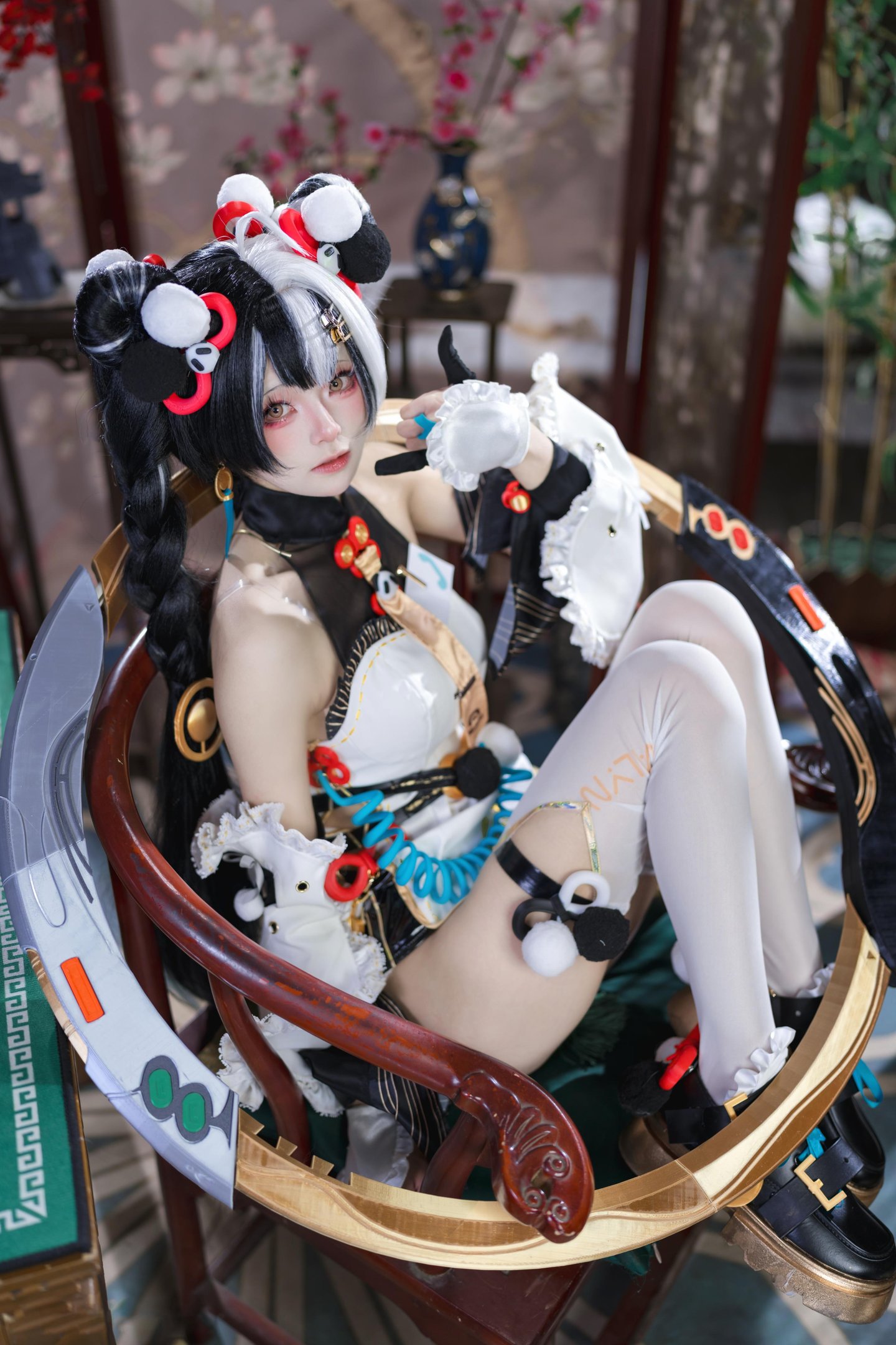 [cosplay] 九柒喵 - 琉音：白絲美腿露肩爆乳 東方風古韻 41P