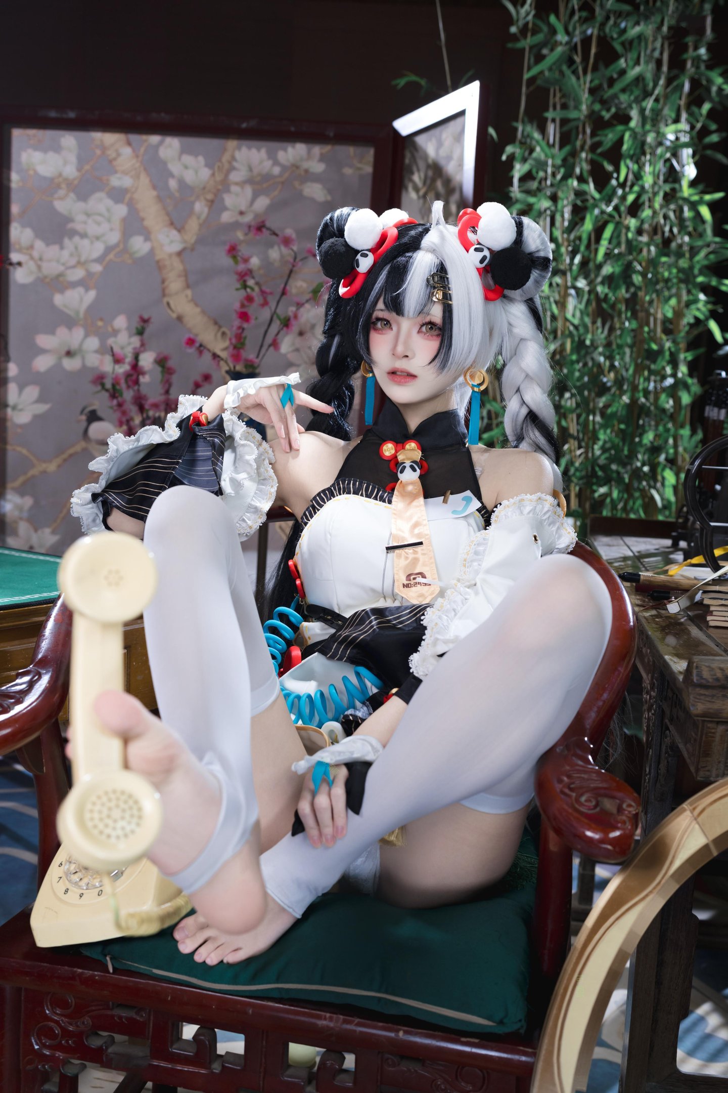 [cosplay] 九柒喵 - 琉音：白絲美腿露肩爆乳 東方風古韻 41P