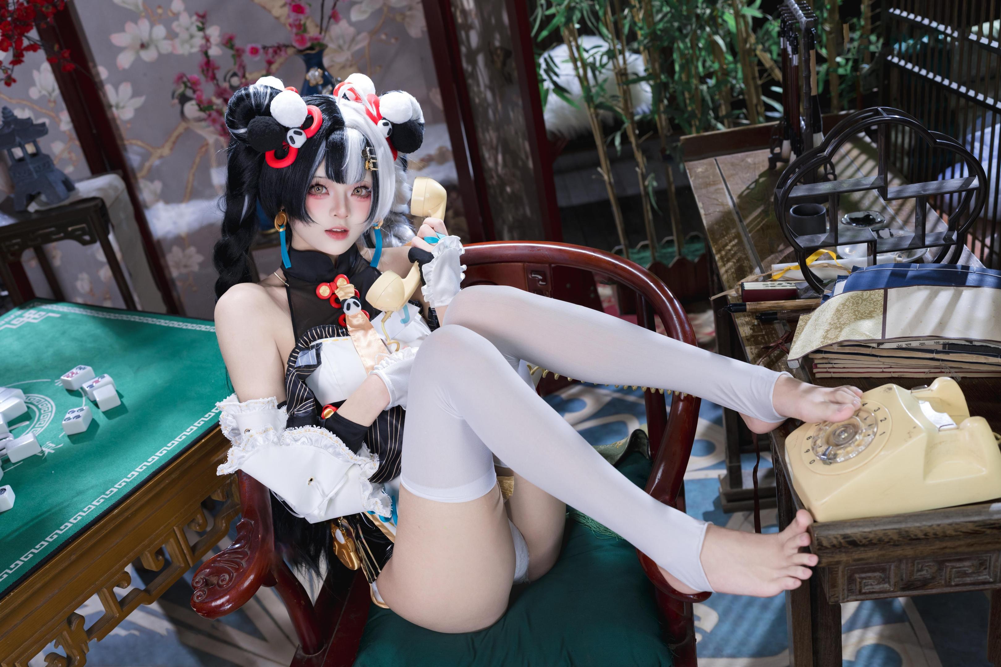 [cosplay] 九柒喵 - 琉音：白絲美腿露肩爆乳 東方風古韻 41P