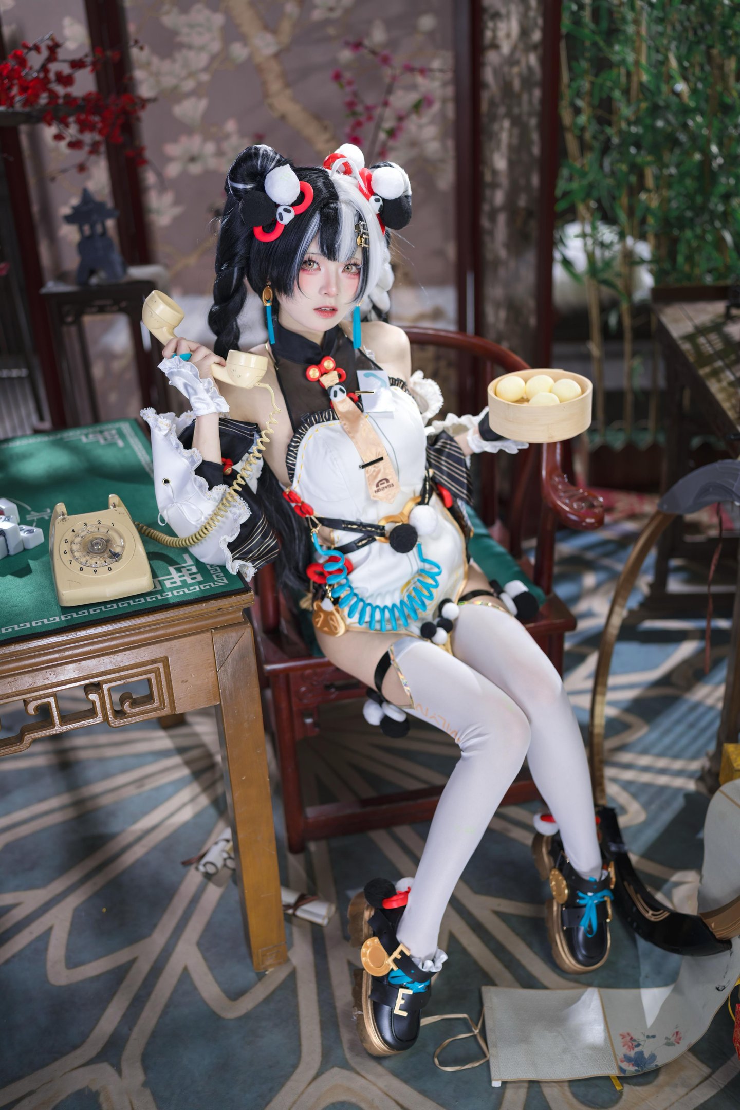 [cosplay] 九柒喵 - 琉音：白丝美腿露肩爆乳 东方风古韵 41P
