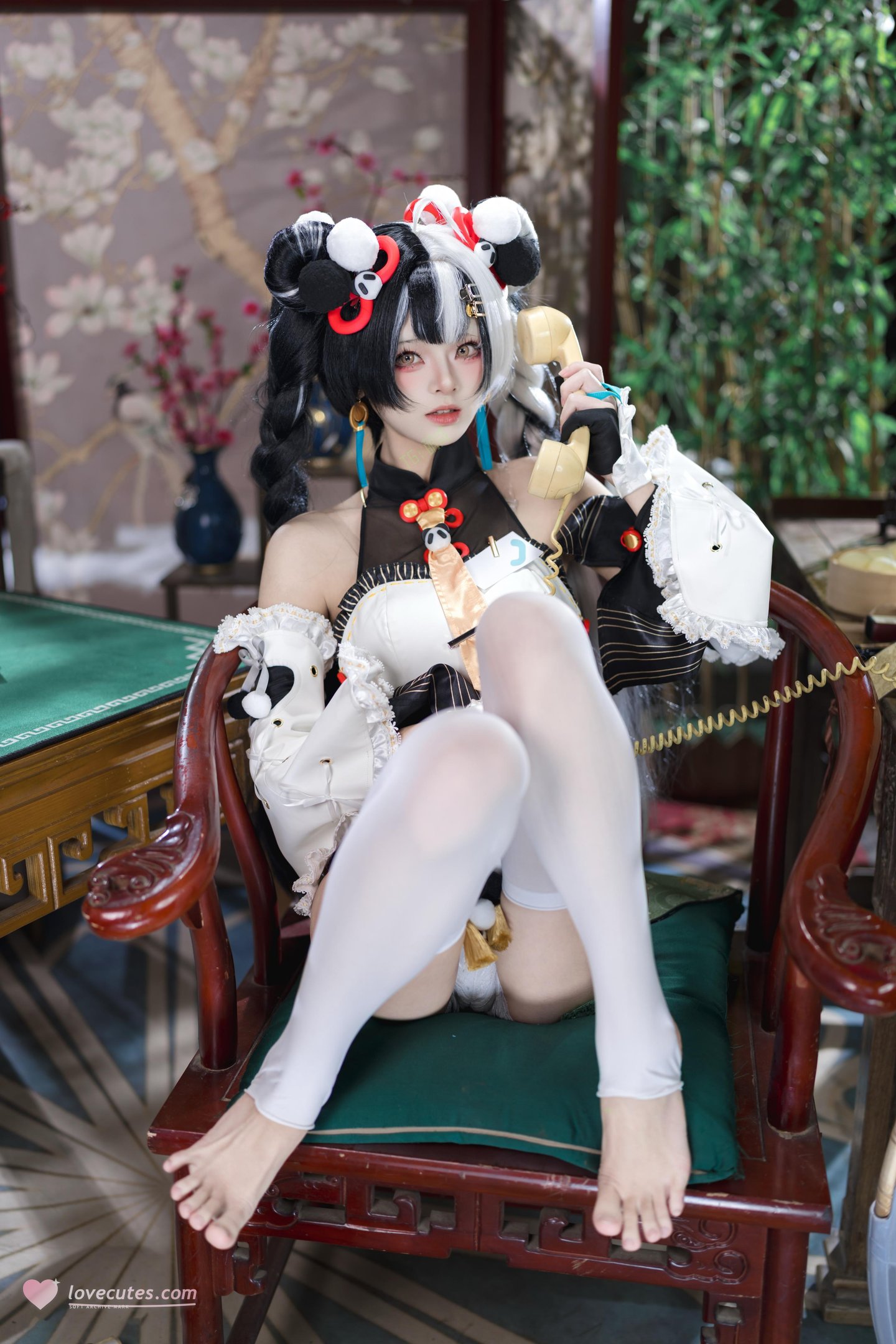 [cosplay] 九柒喵 - 琉音：白丝美腿露肩爆乳 东方风古韵 41P