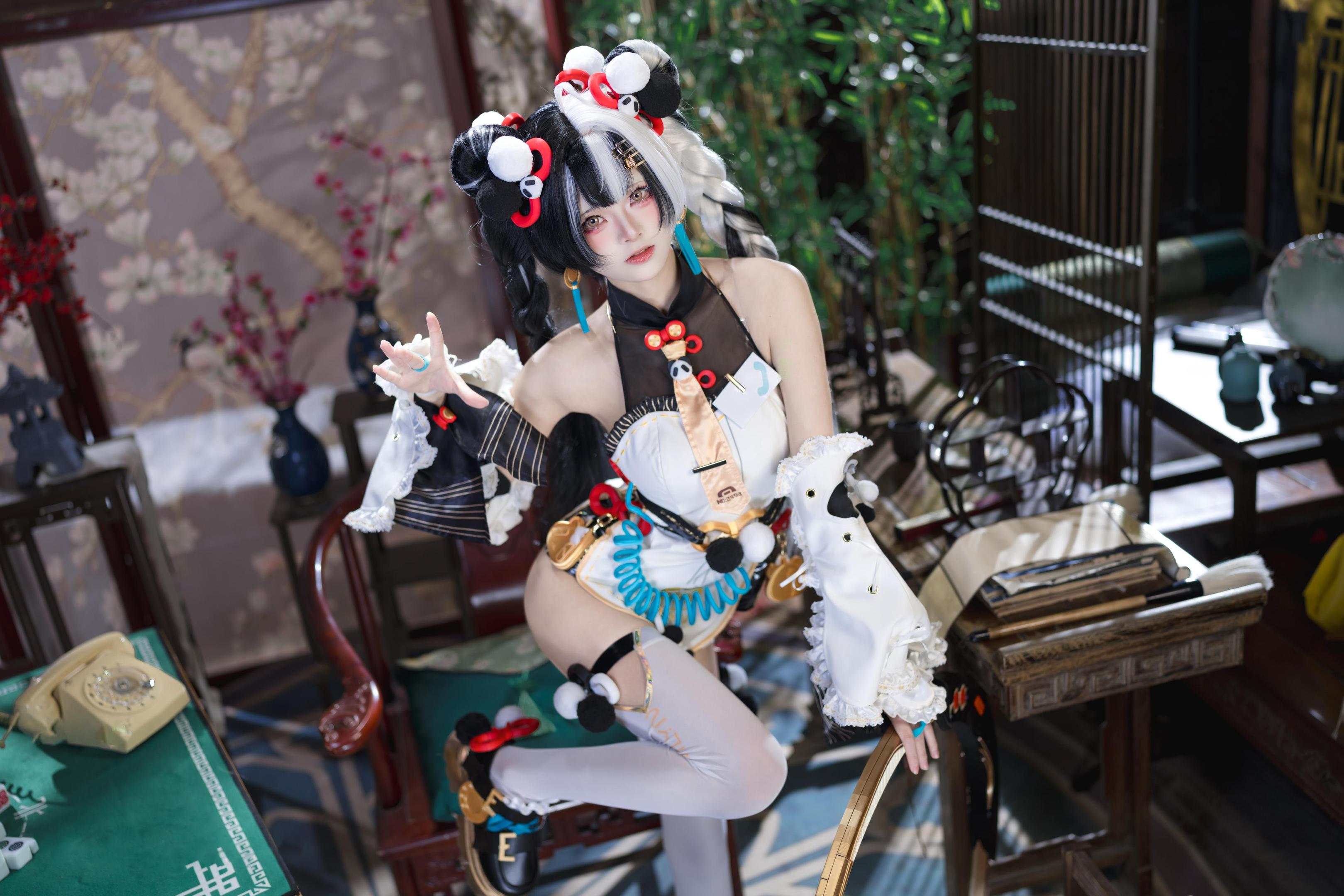 [costume] Cửu Thất Miêu - Liêu Âm: Bạch Tơ Mỹ Đùi, Lộ Vai, Ngực Đầy Đặn, Phong Cách Đông Phương Cổ Điển 41P