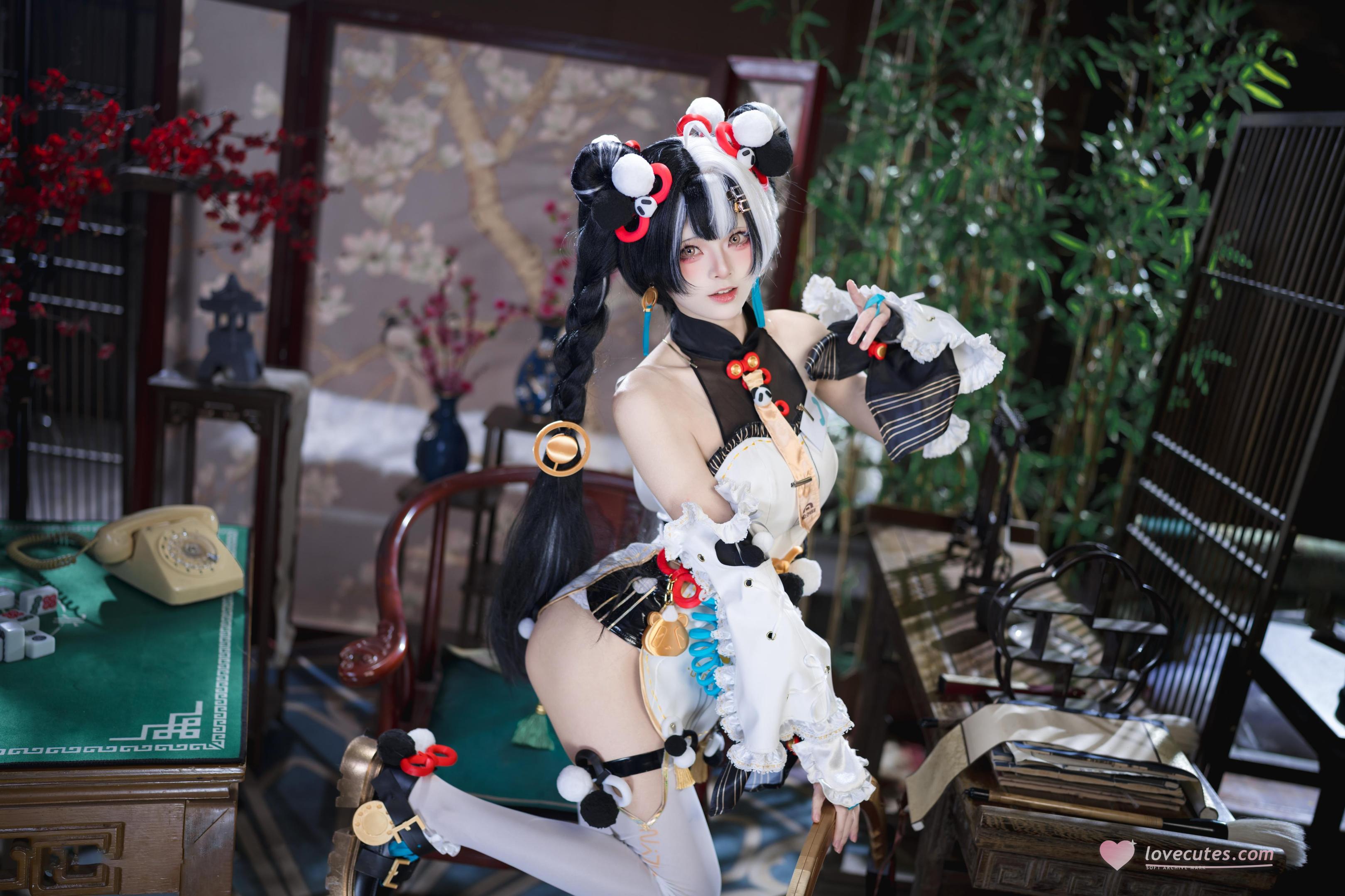 [costume] Cửu Thất Miêu - Liêu Âm: Bạch Tơ Mỹ Đùi, Lộ Vai, Ngực Đầy Đặn, Phong Cách Đông Phương Cổ Điển 41P